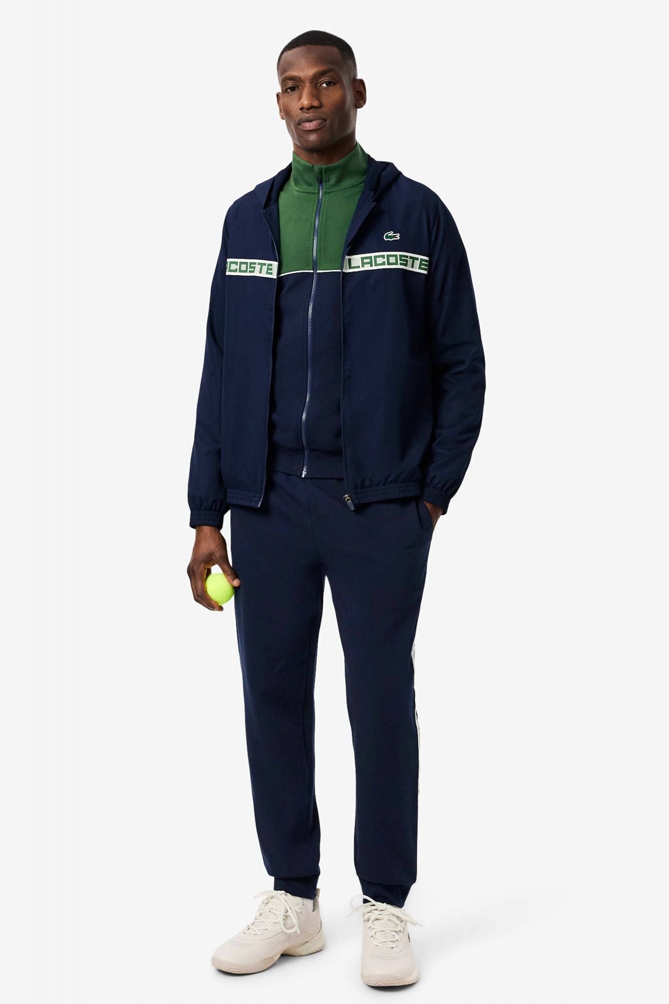 LACOSTE TENNIS ZIP-UP COLORBLOCK SWEATSHIRT en color AZUL (4)