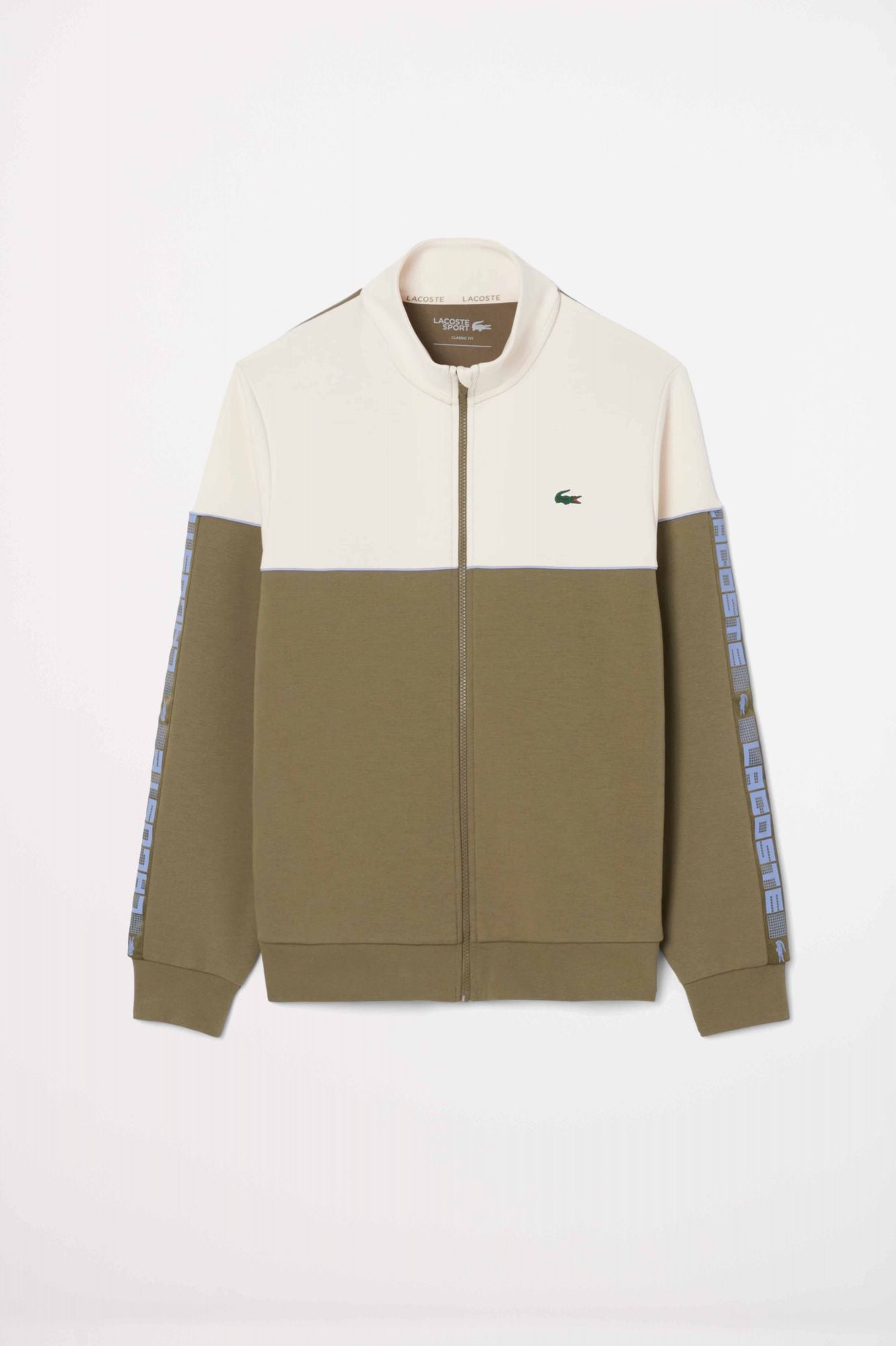 LACOSTE TENNIS ZIP-UP COLORBLOCK SWEATSHIRT en color VERDE (2)