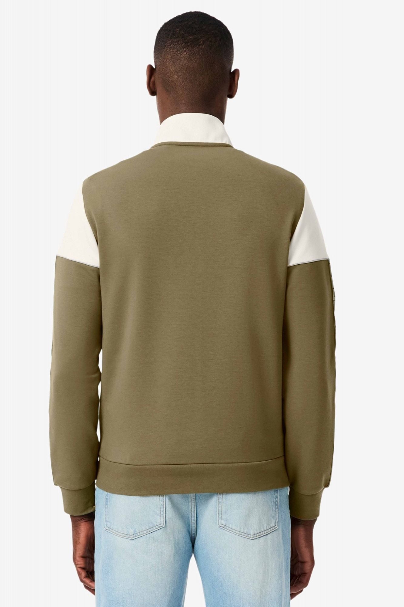 LACOSTE TENNIS ZIP-UP COLORBLOCK SWEATSHIRT en color VERDE (3)