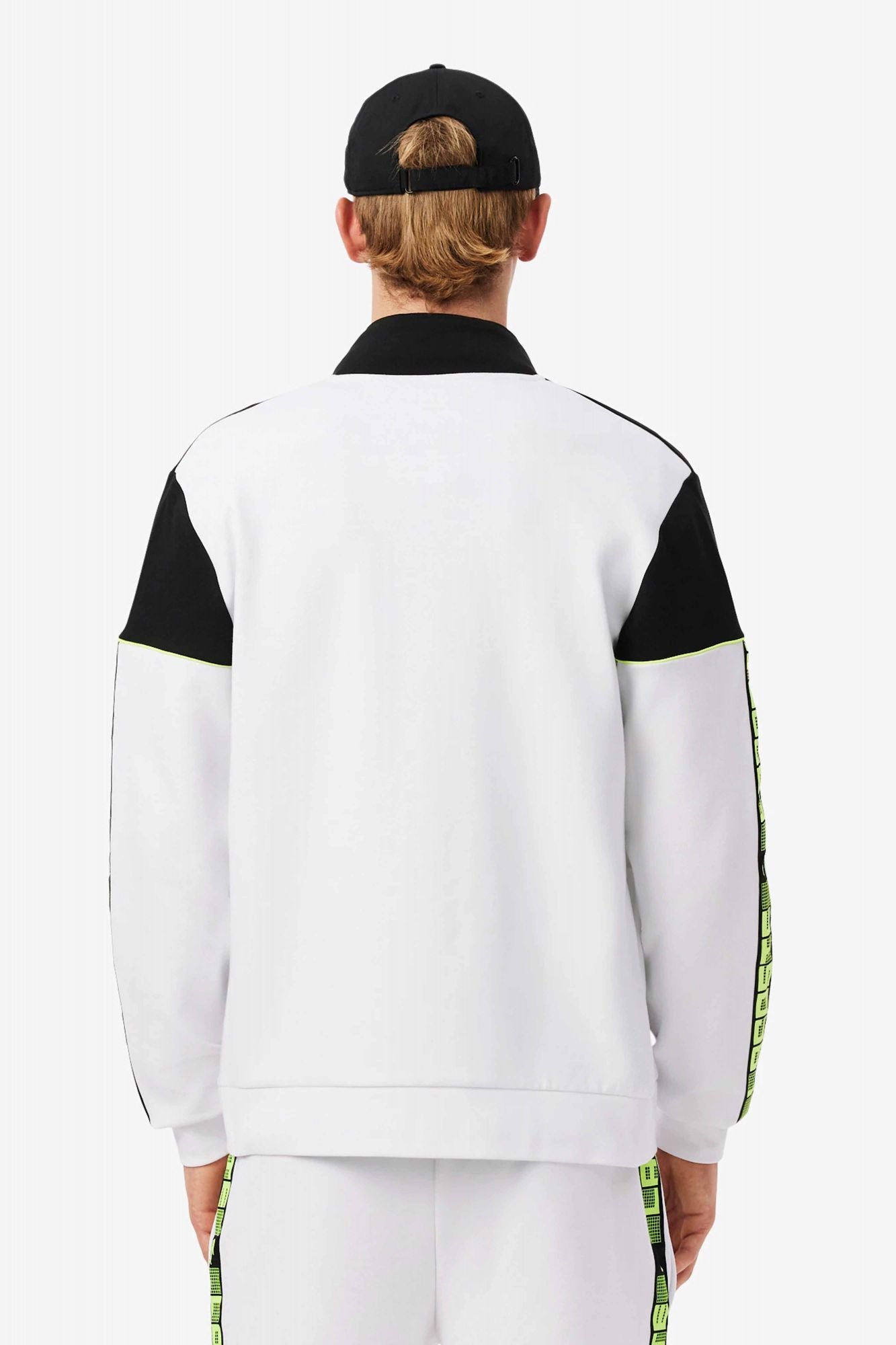 LACOSTE TENNIS ZIP-UP COLORBLOCK SWEATSHIRT en color BLANCO (3)