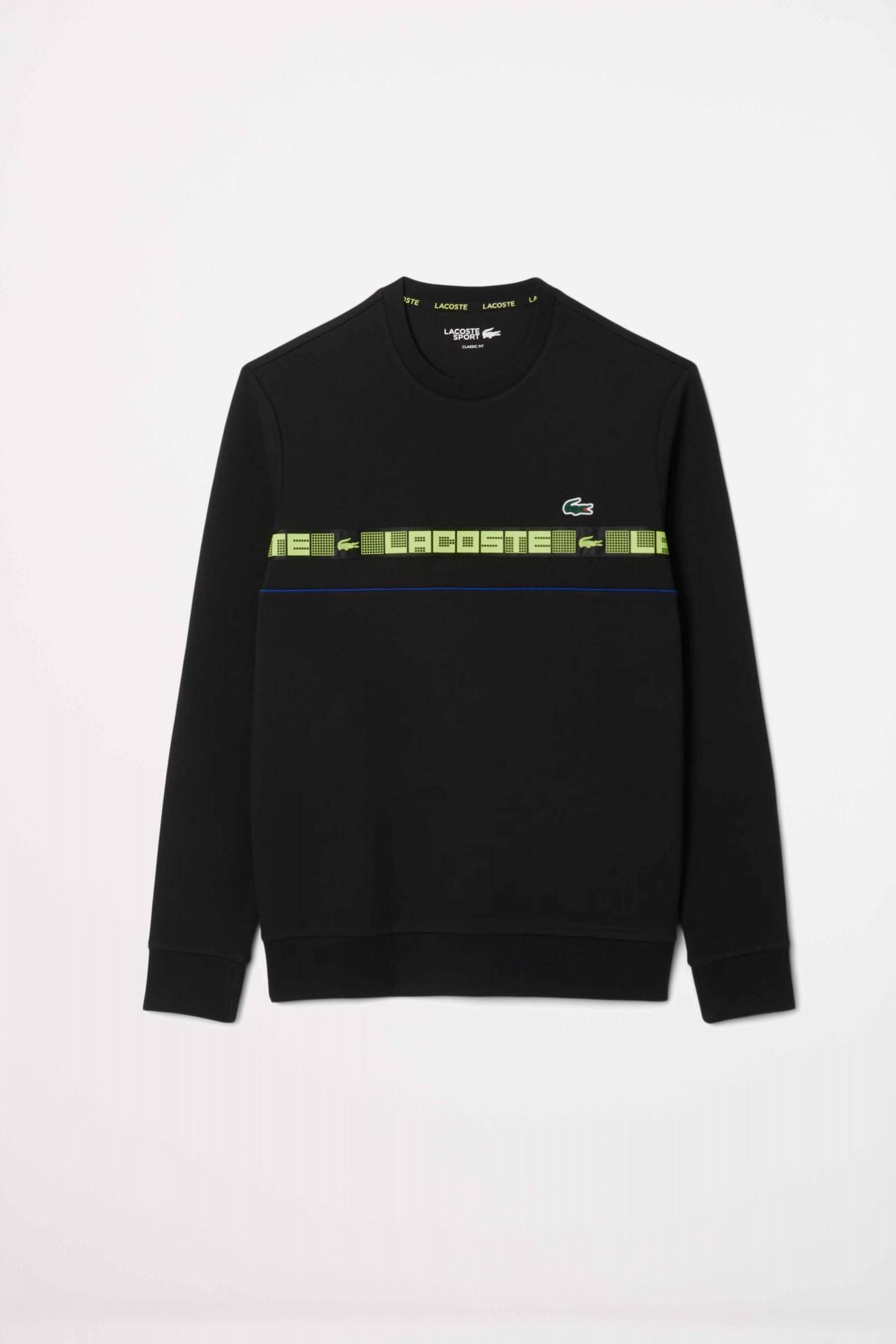 LACOSTE BRANDED STRIPE TENNIS SWEATSHIRT en color NEGRO (2)