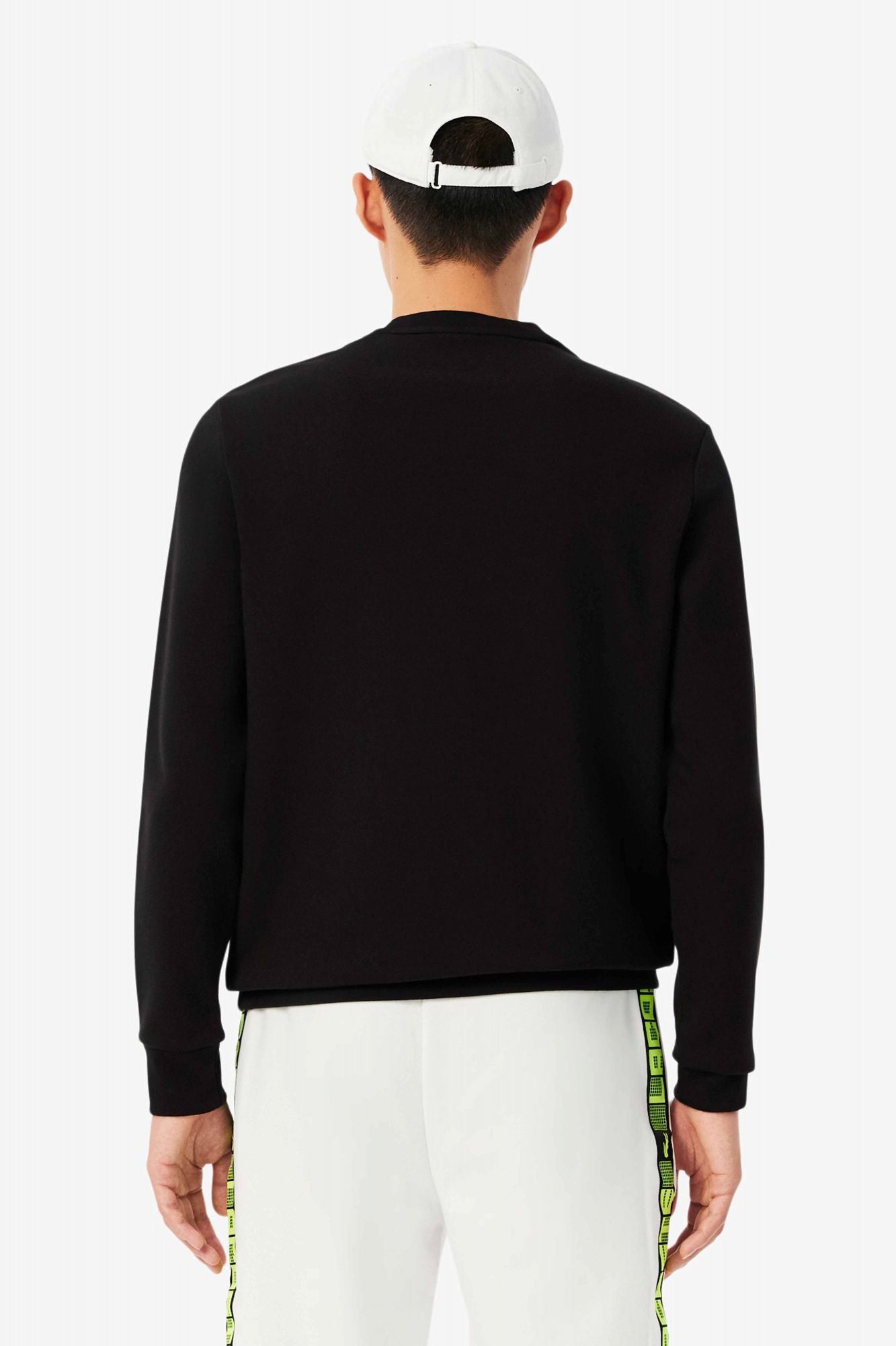 LACOSTE BRANDED STRIPE TENNIS SWEATSHIRT en color NEGRO (3)