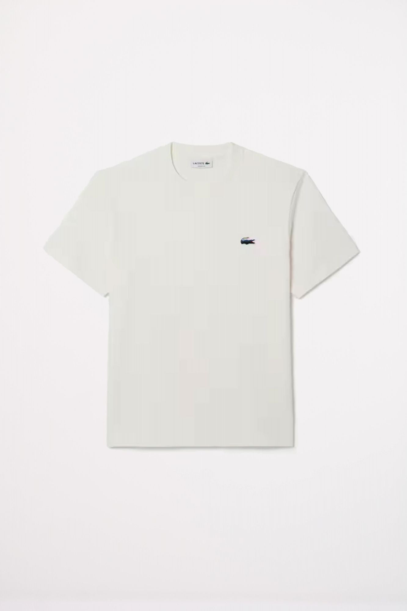 LACOSTE HEAVY JERSEY LANDSCAPE CROCODILE T-SHIRT en color BLANCO (2)