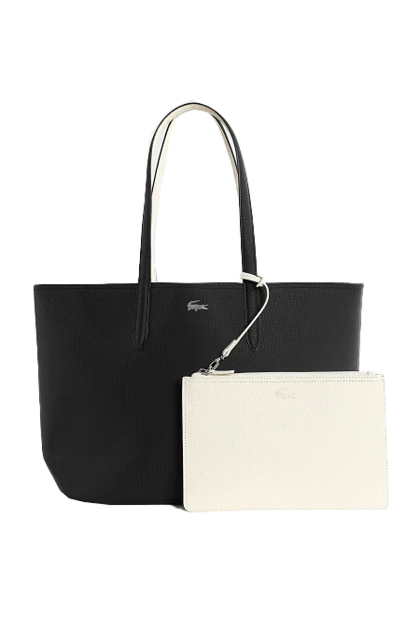 LACOSTE ANNA REVERSIBLE TOTE & POUCH en color NEGRO (1)