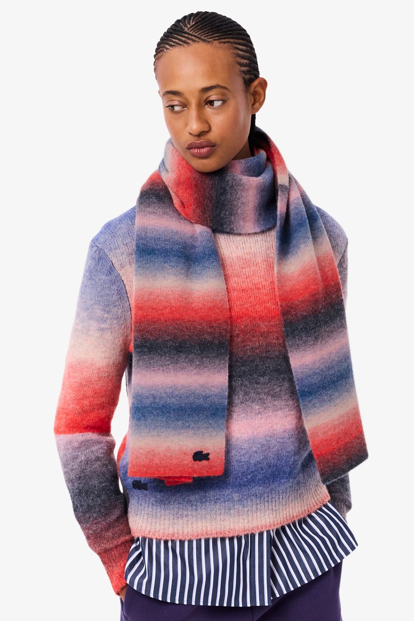 LACOSTE LIGHTWEIGHT KNIT SCARF en color MULTICOLOR (1)