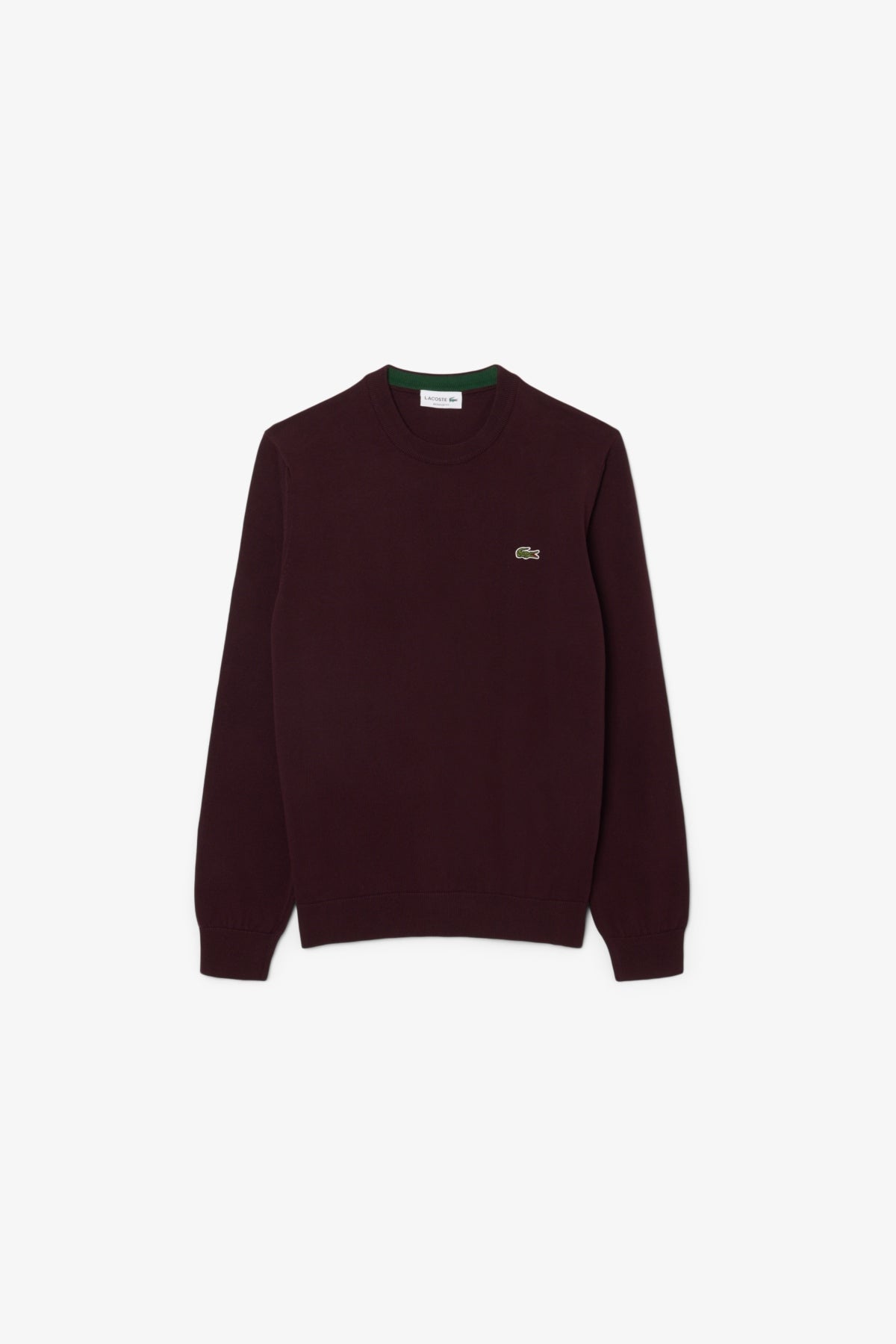 LACOSTE AH1985 CREWNECKS SWEATERS en color BURDEOS (3)