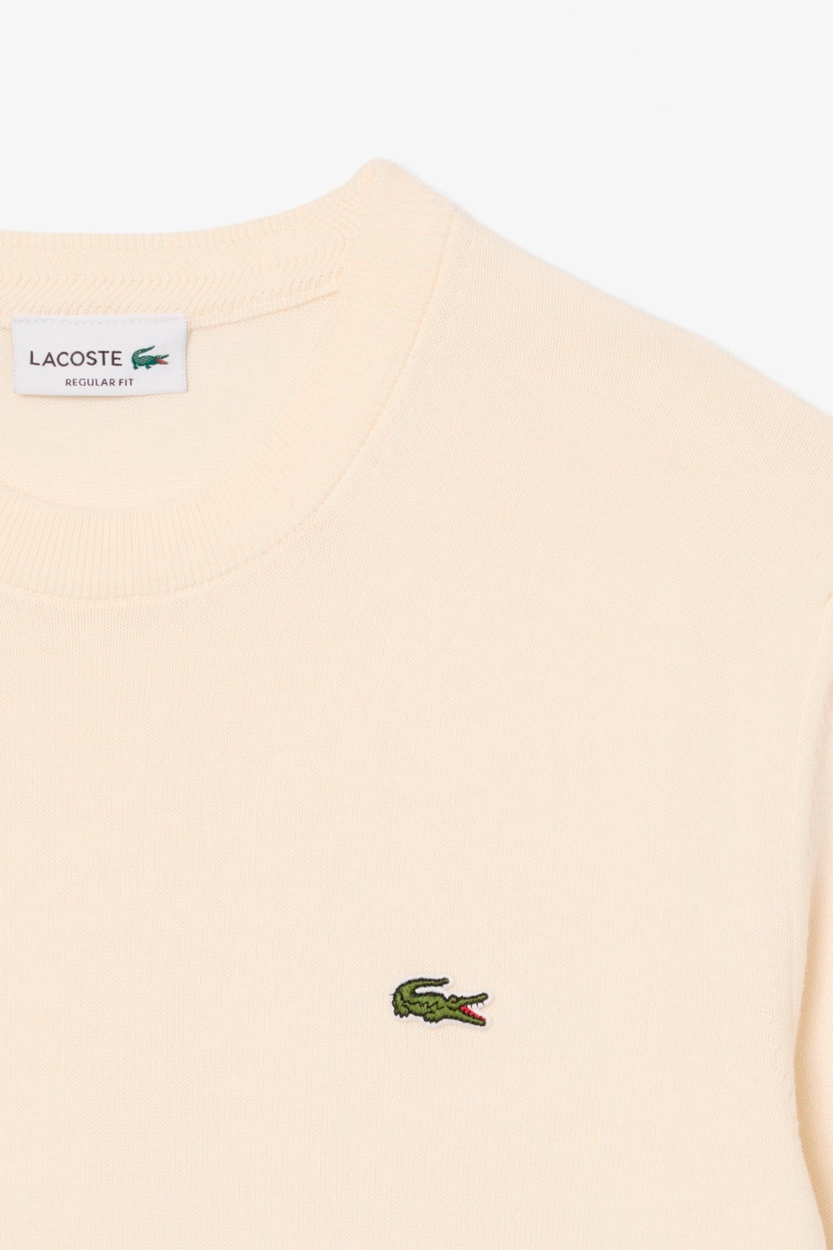 LACOSTE AH1985 CREWNECKS SWEATERS en color BLANCO (4)