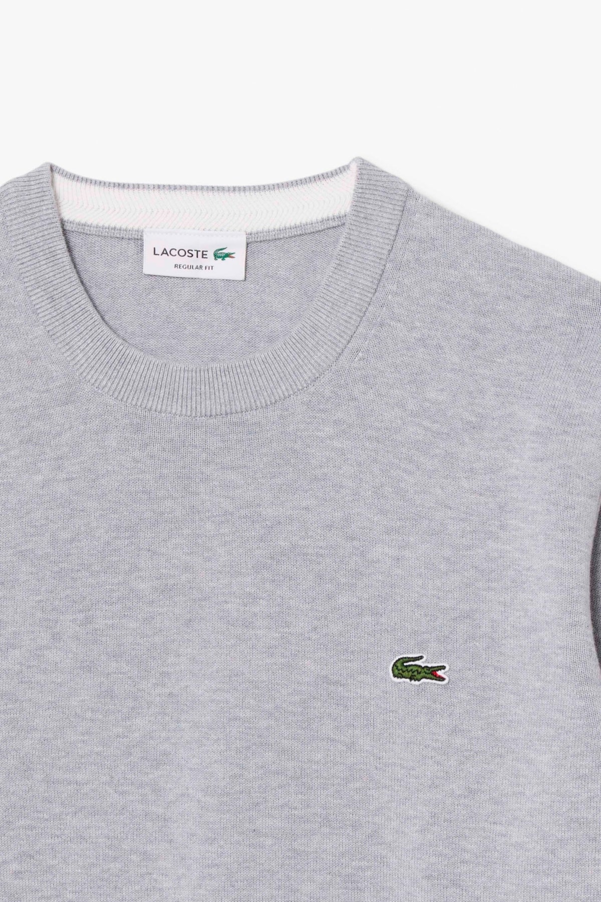 LACOSTE AH1985 CREWNECKS SWEATERS en color GRIS (3)