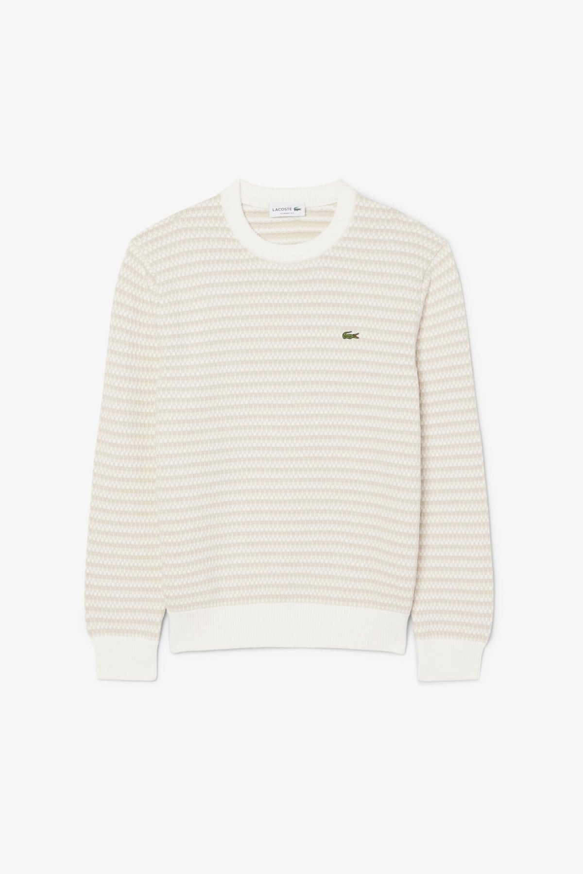 LACOSTE AH8569 CREWNECKS SWEATERS en color BLANCO (4)