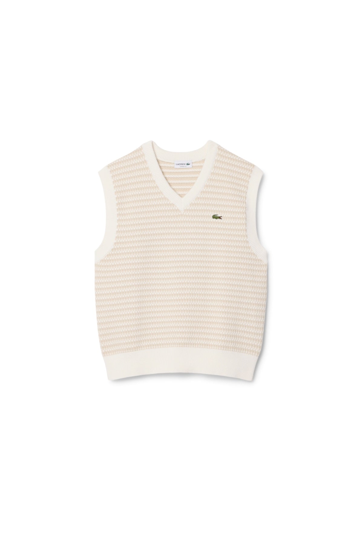 LACOSTE AH8577 SLEEVELESS SWEATERS en color BEIS (1)