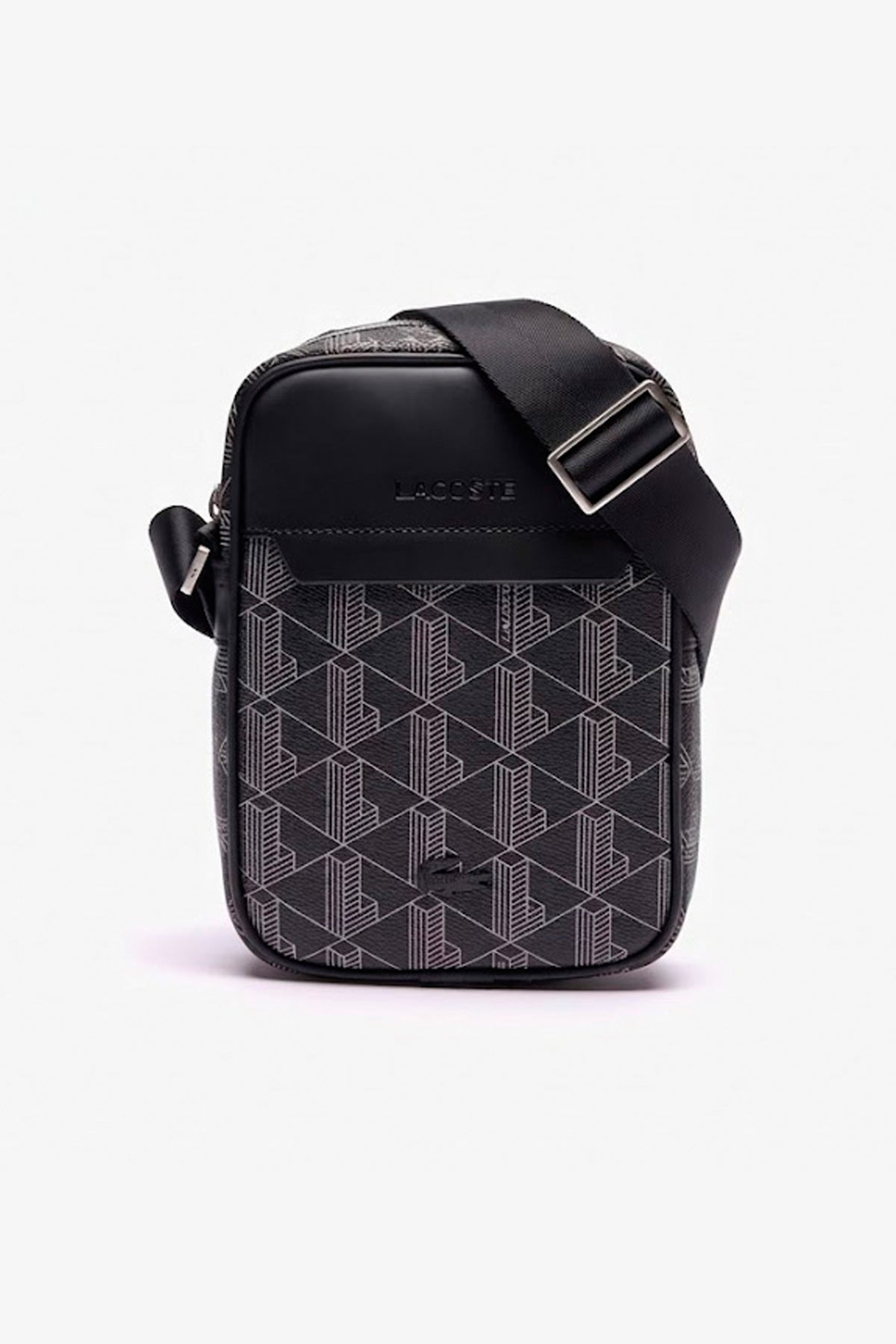 LACOSTE VERTICAL CAMERA BAG en color NEGRO (1)