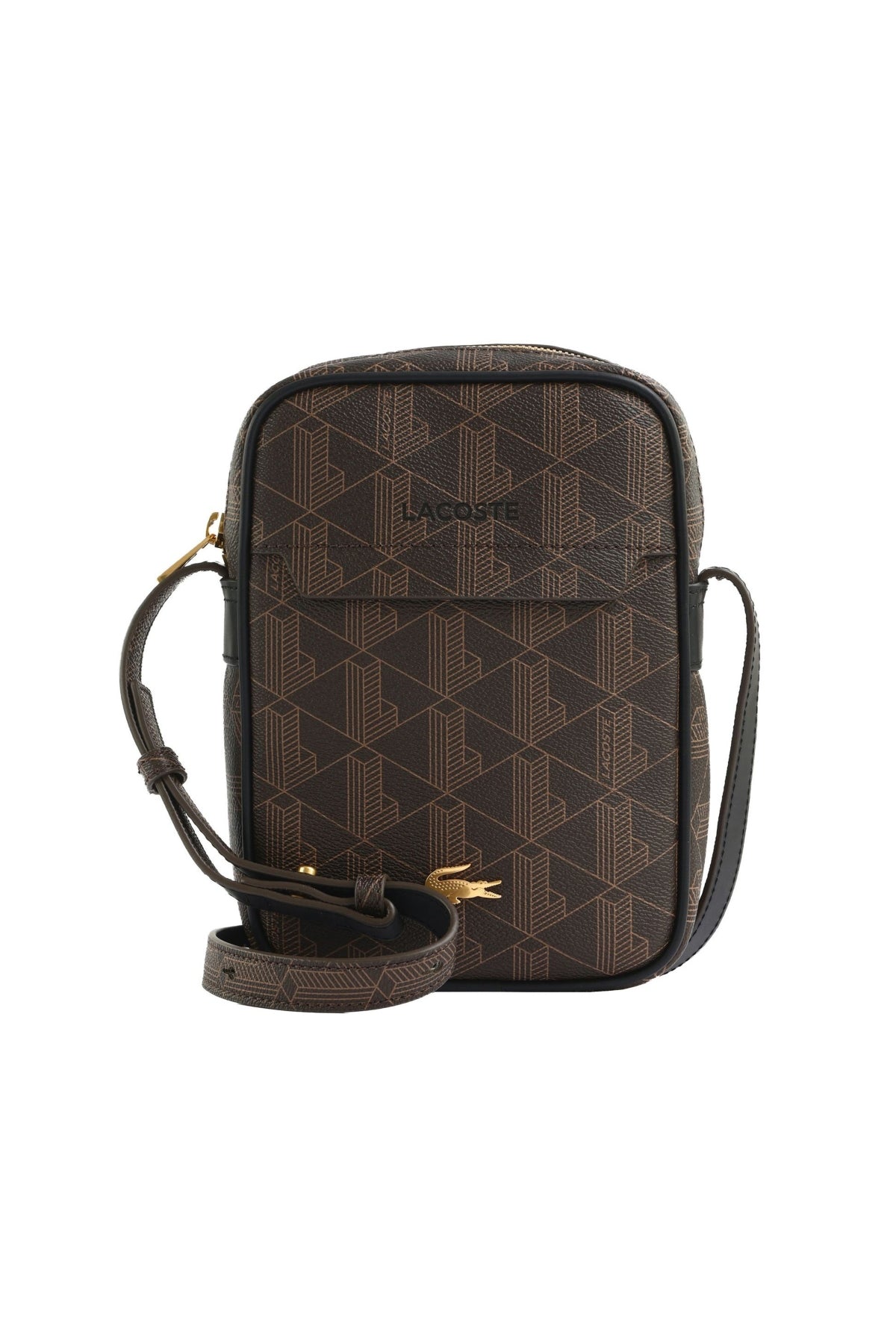 LACOSTE VERTICAL CAMERA BAG en color MARRON (1)