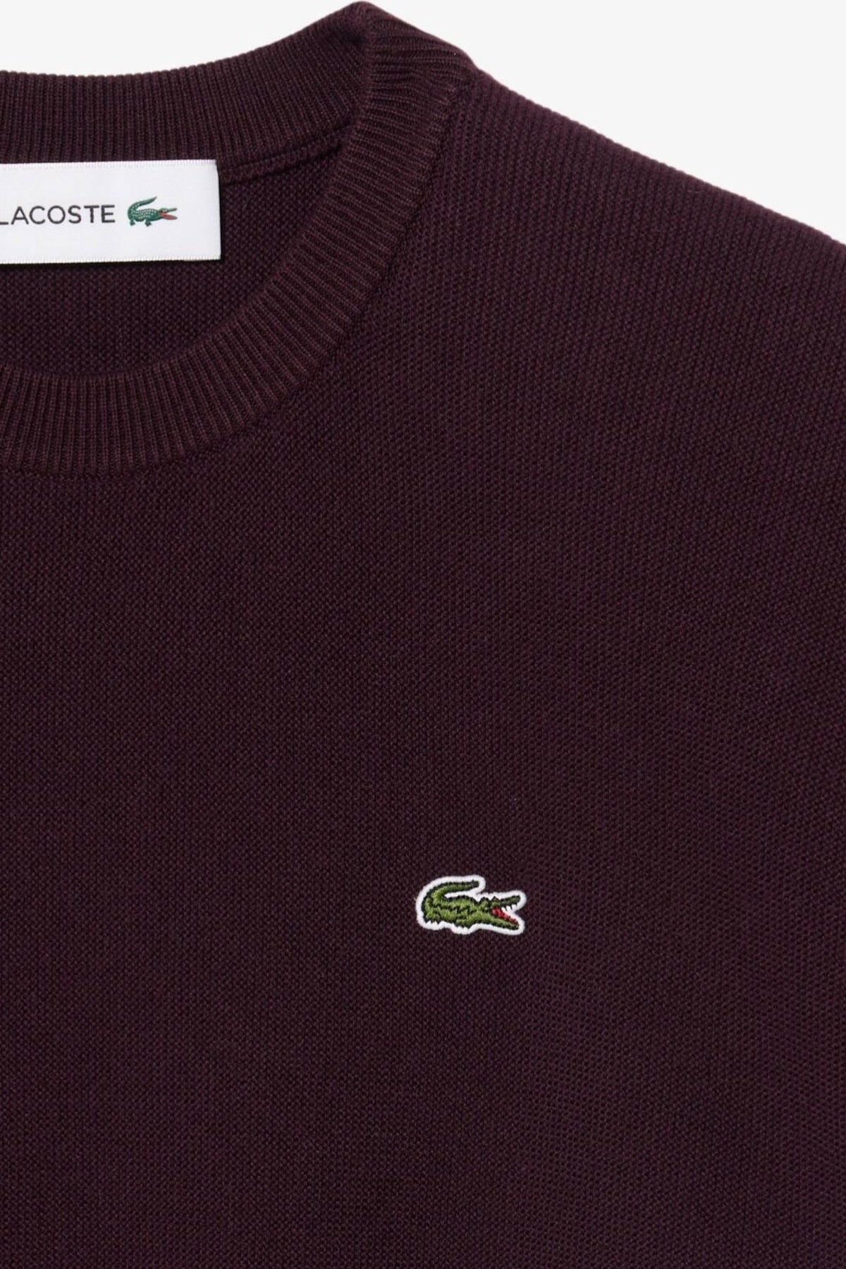 LACOSTE CREWNECKS SWEATERS en color BURDEOS (3)