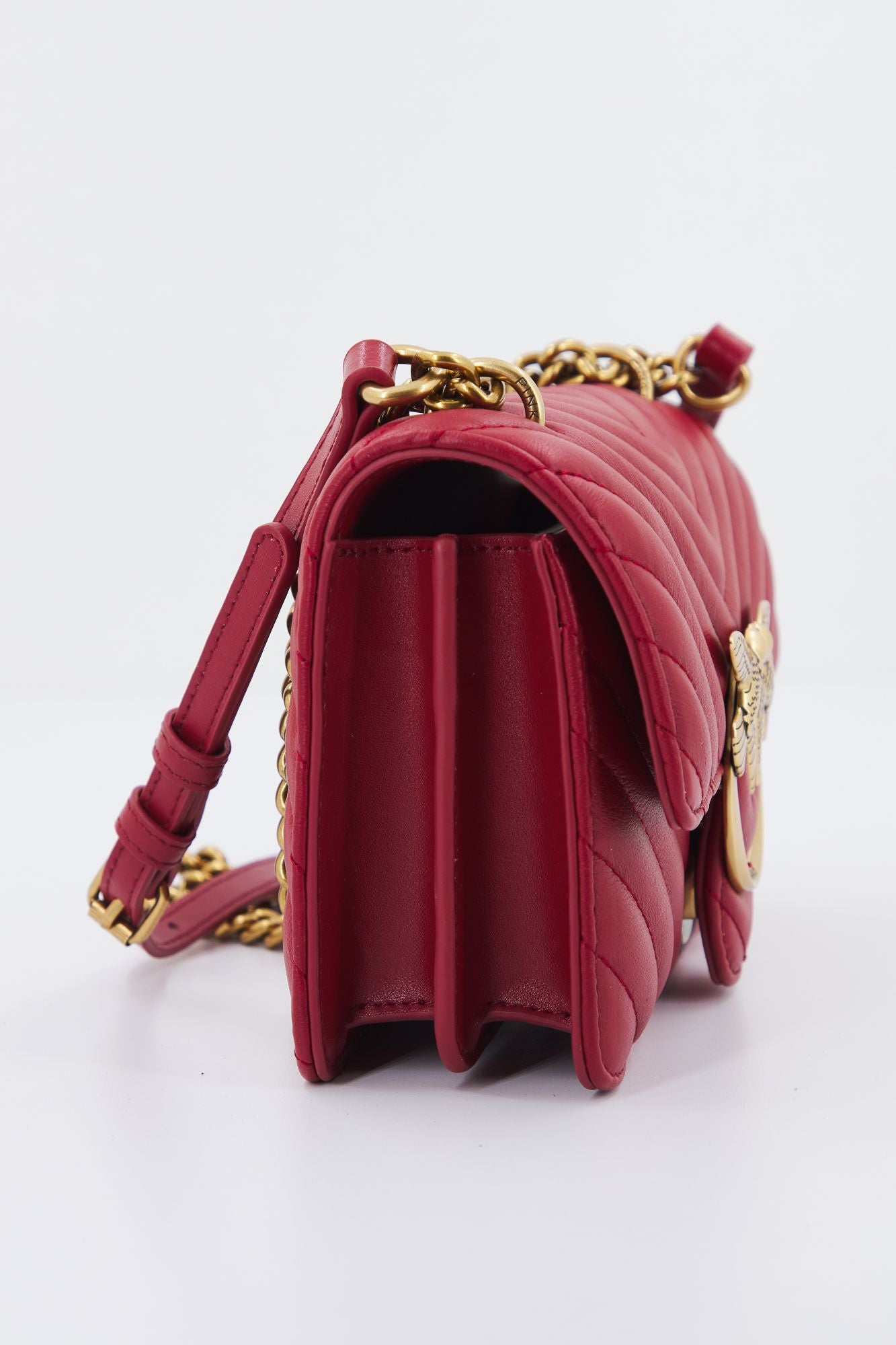 PINKO  LOVE MINI ICON CHEVRON en color ROJO (2)