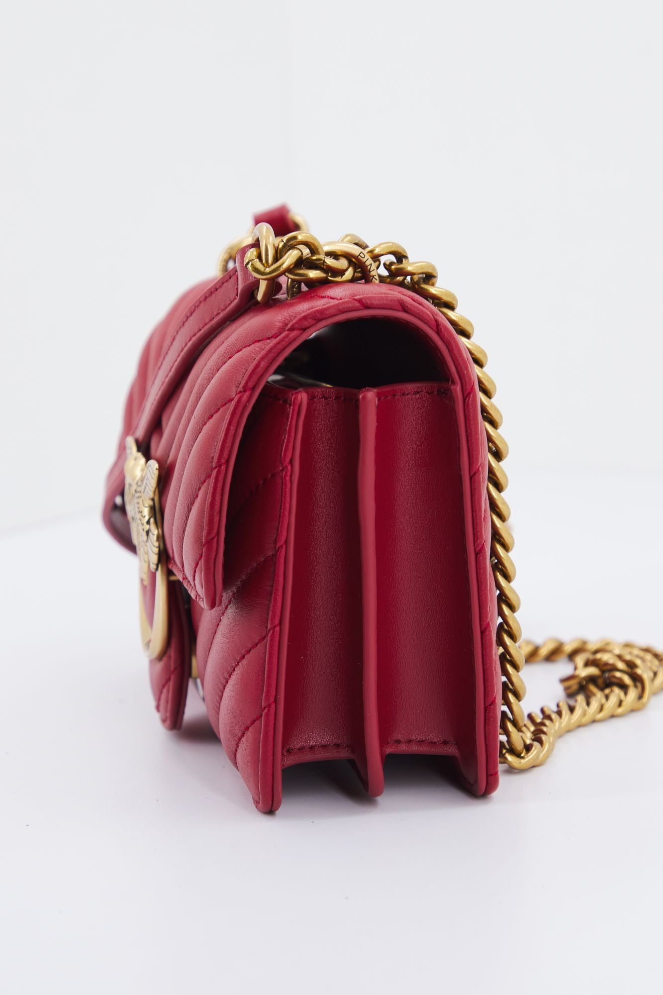 PINKO  LOVE MINI ICON CHEVRON en color ROJO (3)