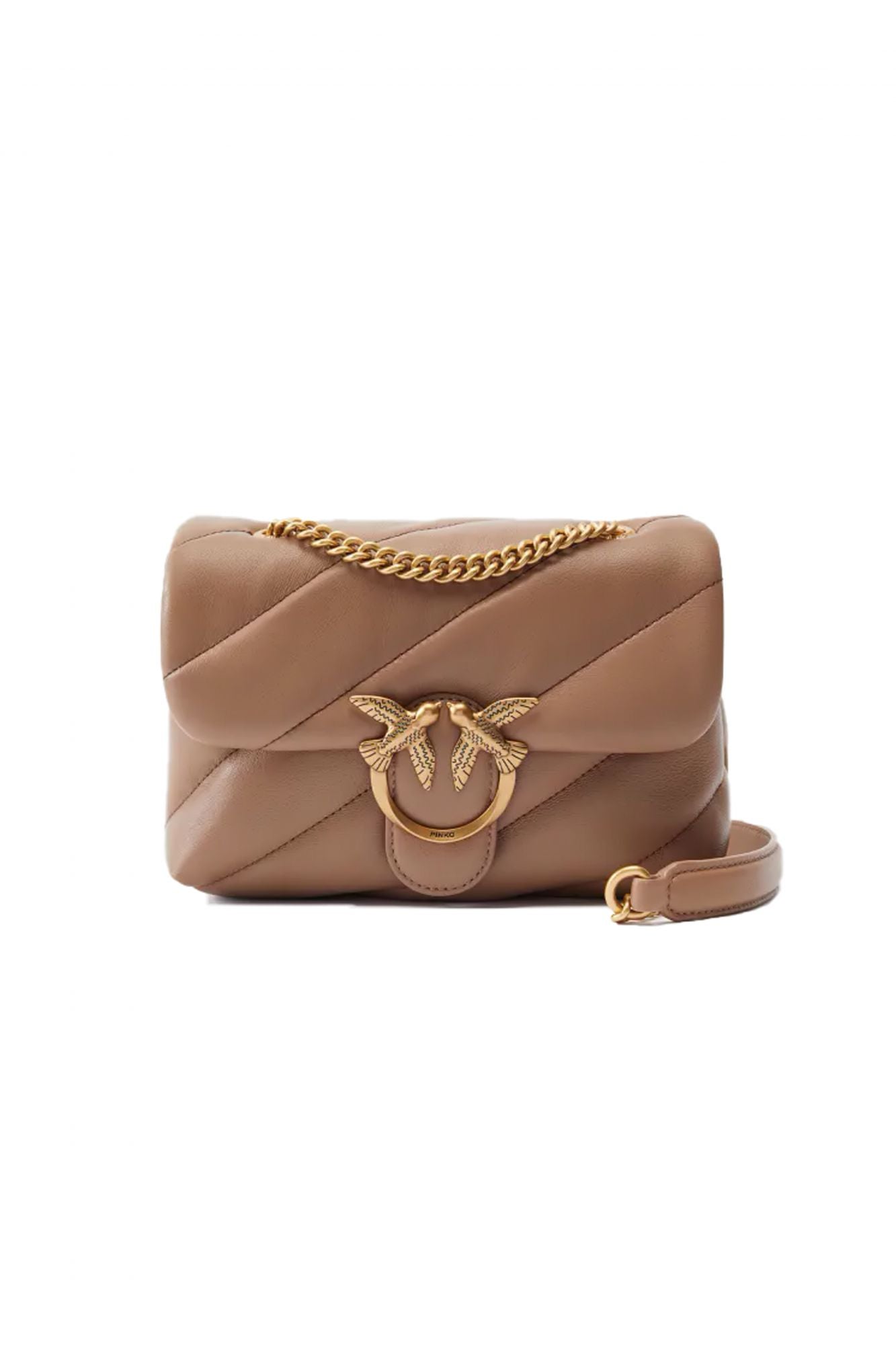 PINKO  LOVE MINI PUFF CL SHEEP en color MARRON CLARO (1)