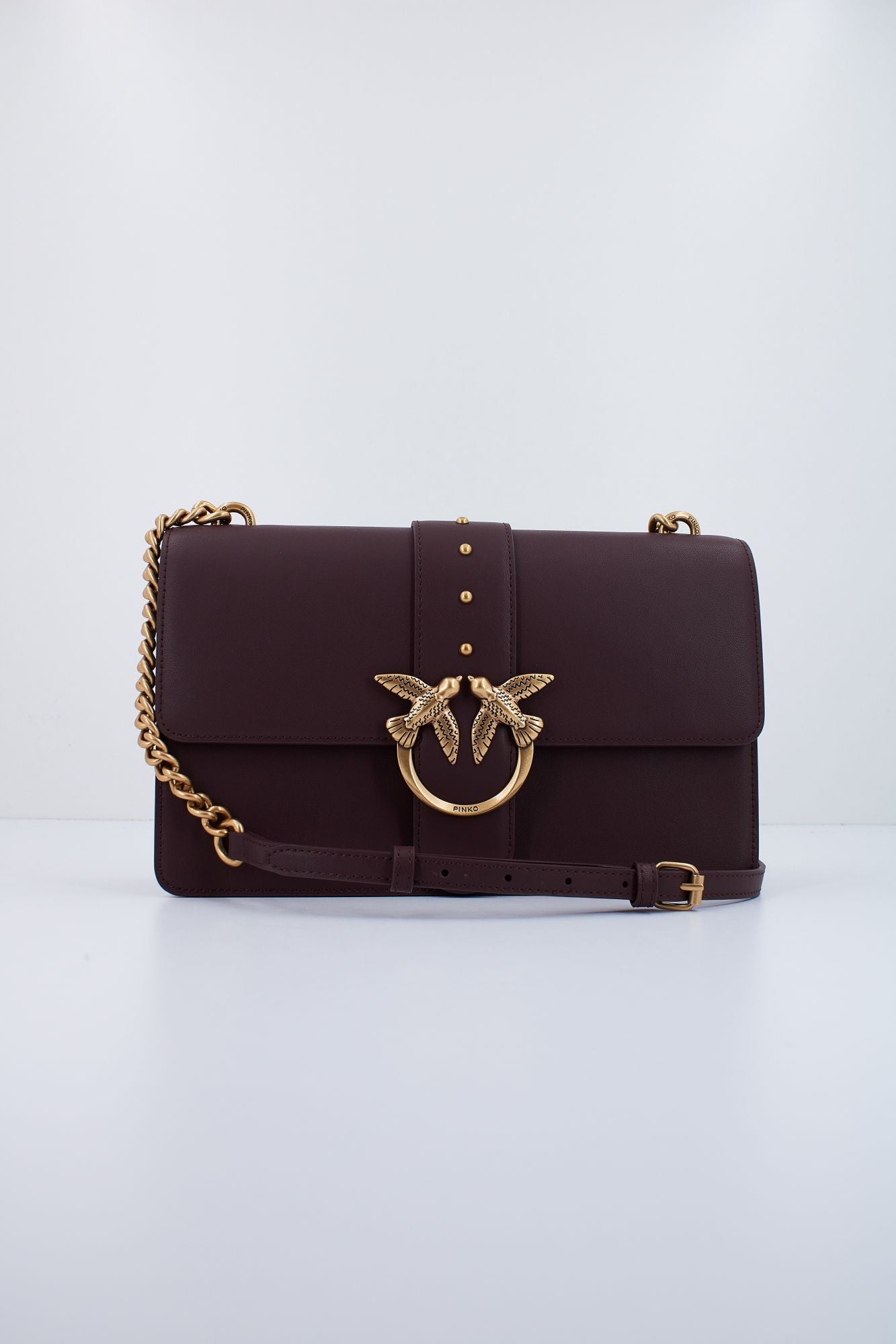 PINKO LOVE ONE CLASSIC C en color BURDEOS (1)