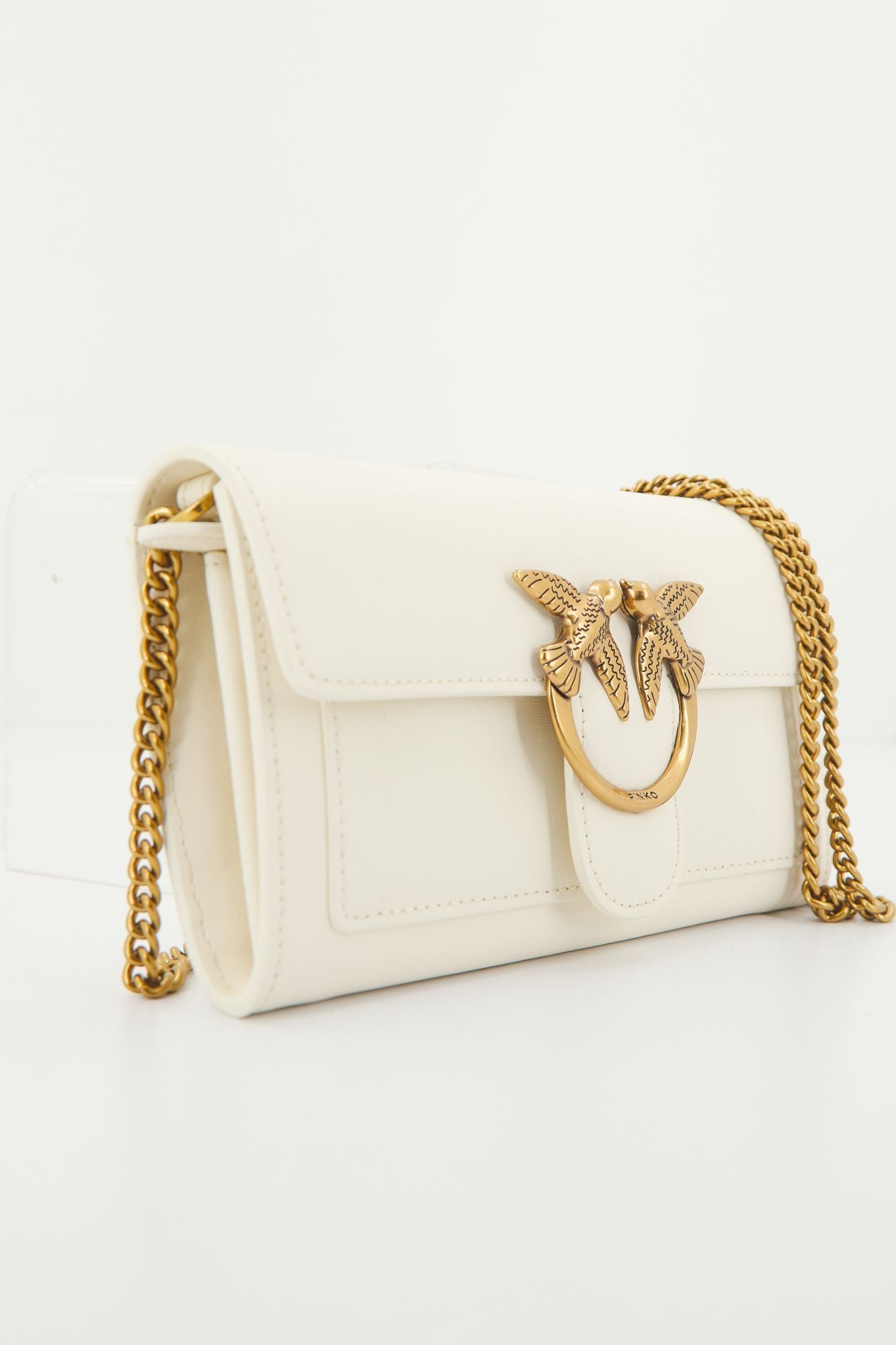 PINKO  LOVE ONE WALLET C VITEL en color BLANCO (2)