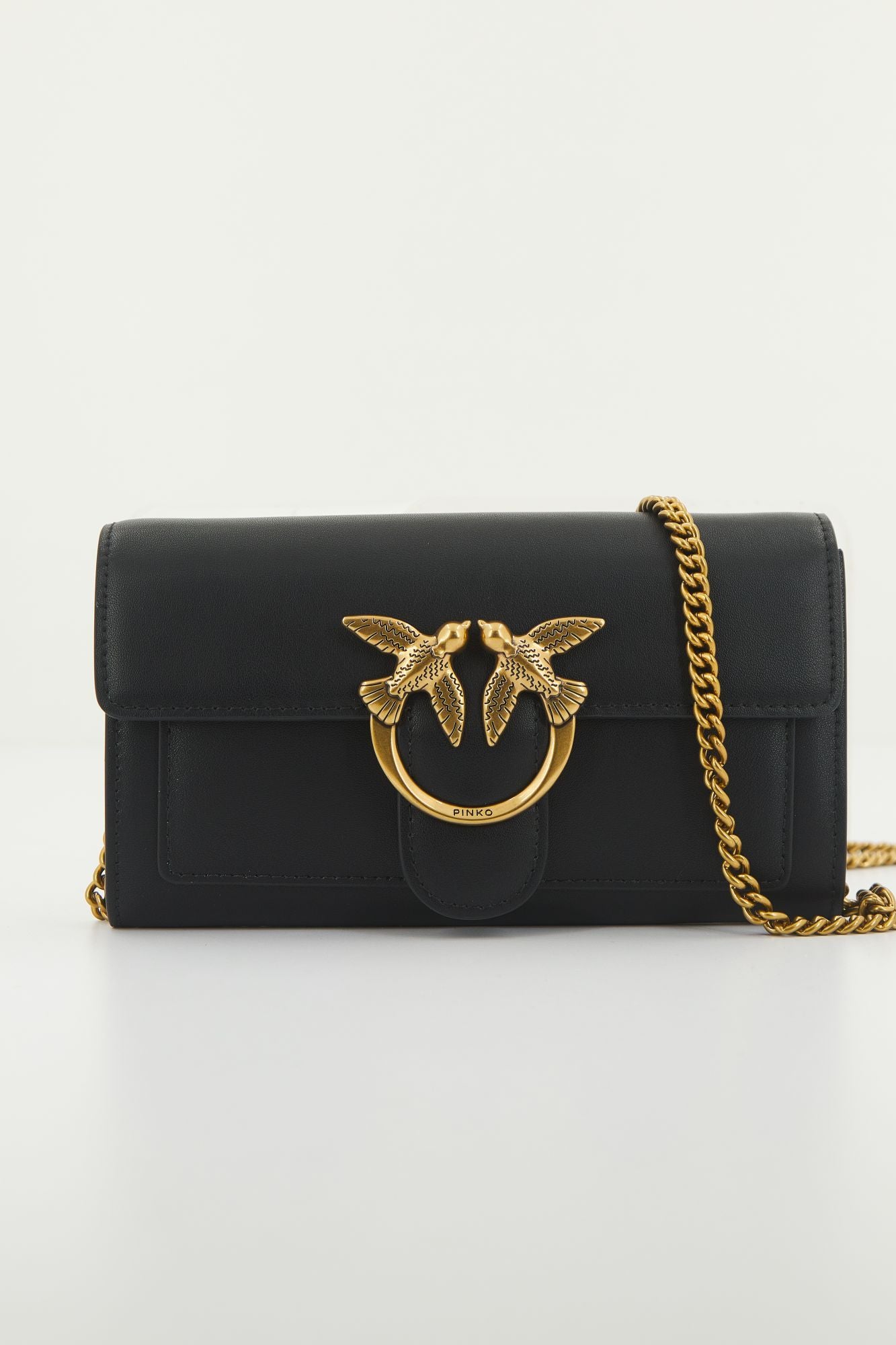 PINKO  LOVE ONE WALLET C VITEL en color NEGRO (1)