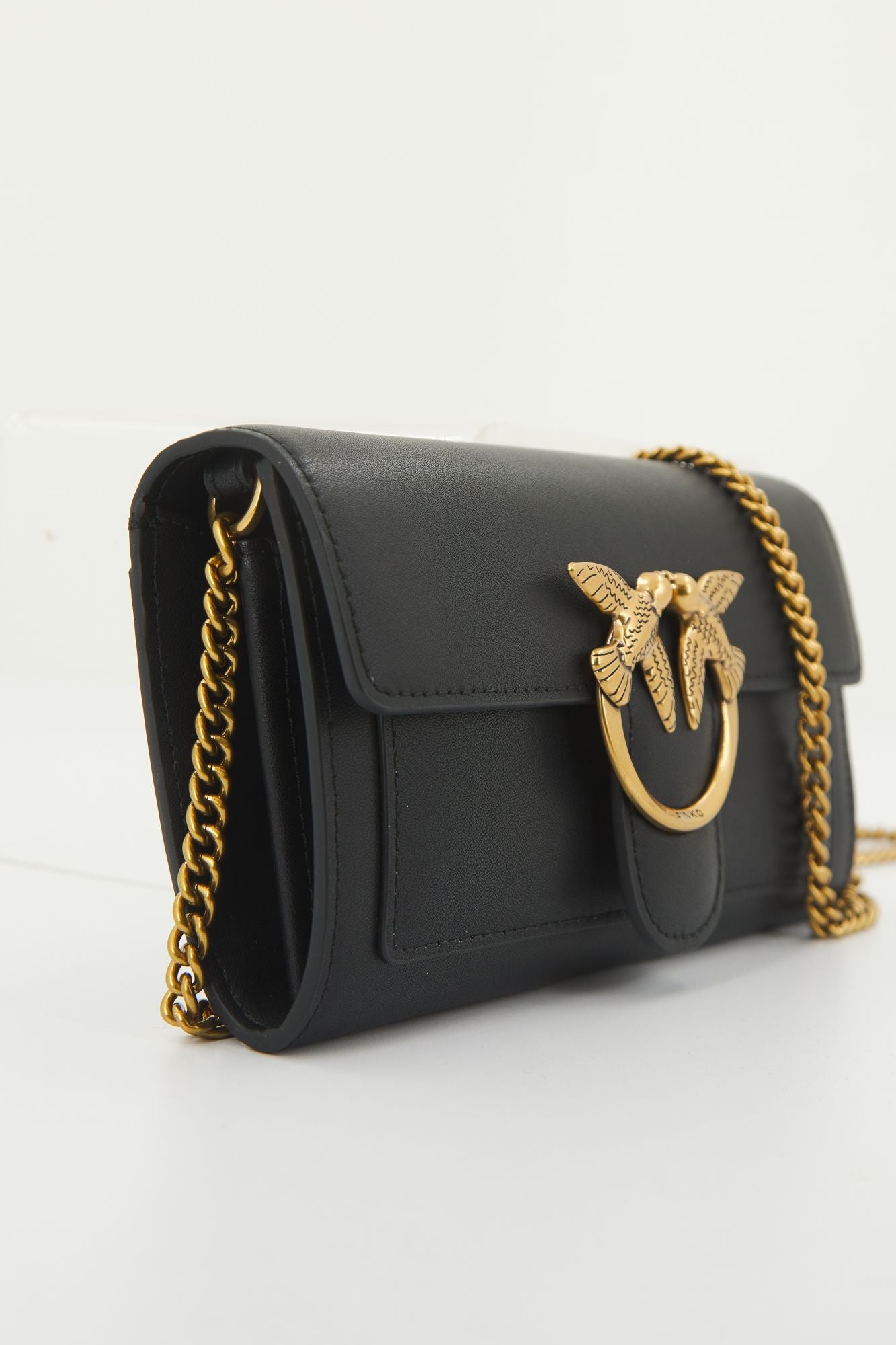 PINKO  LOVE ONE WALLET C VITEL en color NEGRO (2)