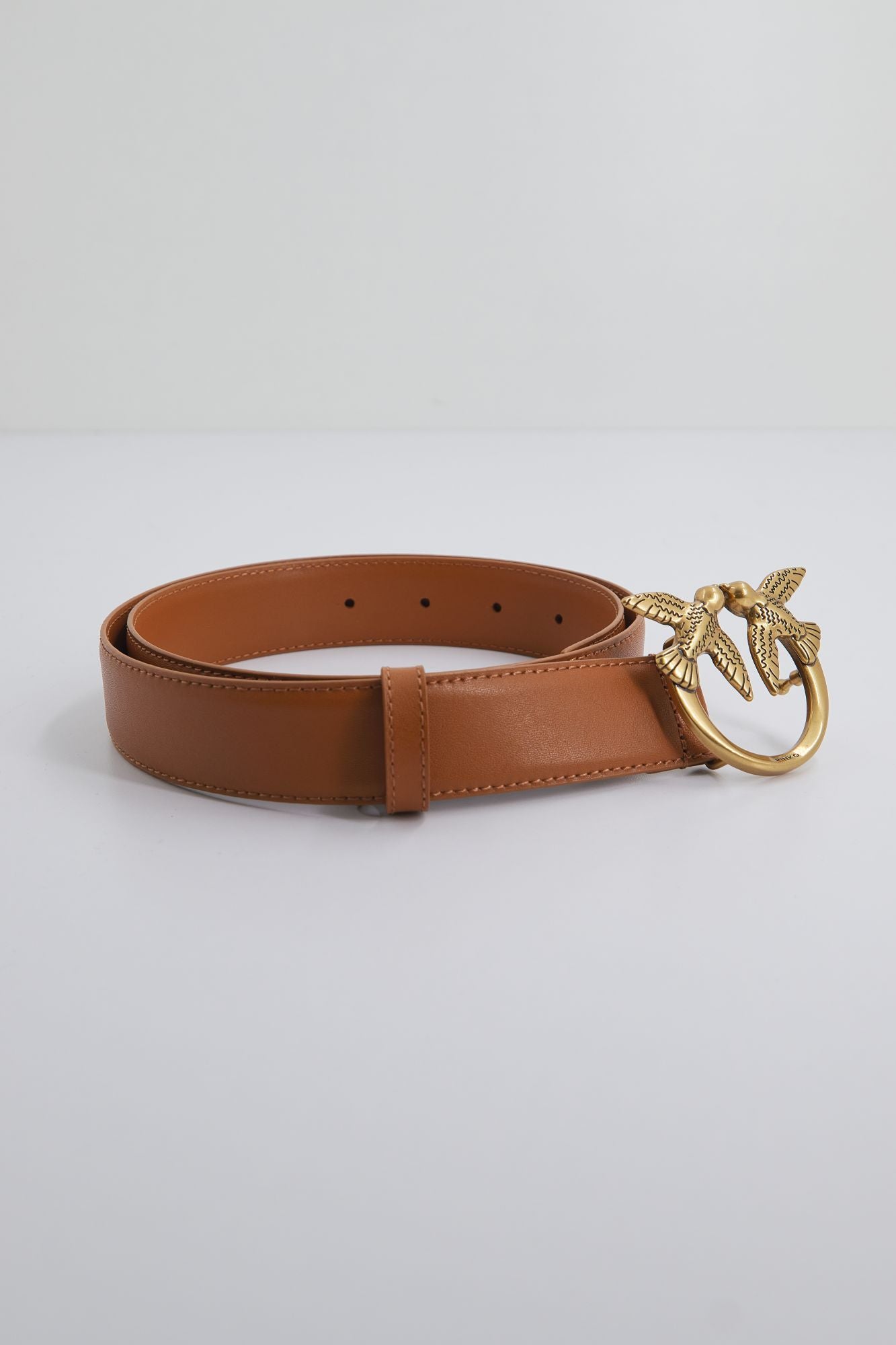 PINKO LOVE BERRY H3 BELT VITE en color MARRON (2)