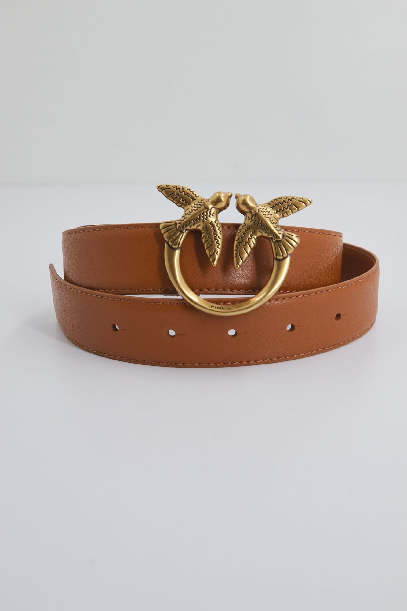 PINKO LOVE BERRY H3 BELT VITE en color MARRON (3)