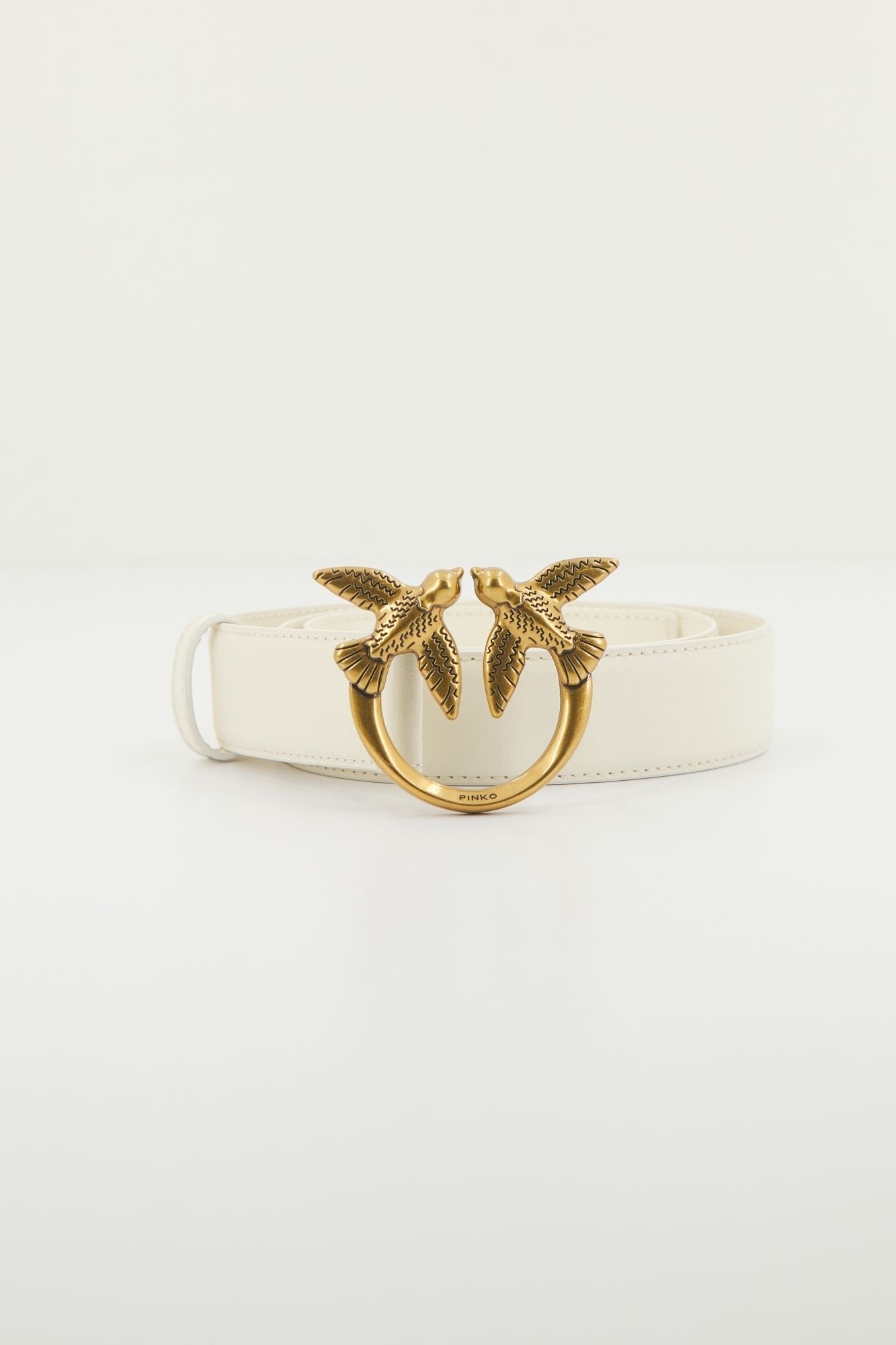 PINKO LOVE BERRY H3 BELT VITE en color BLANCO (1)
