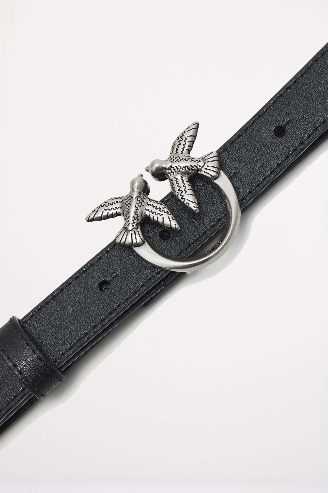PINKO LOVE BERRY H3 BELT VITE en color NEGRO (3)