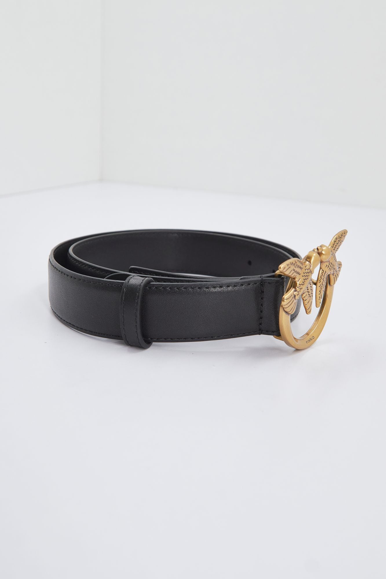 PINKO LOVE BERRY H3 BELT VITE en color NEGRO (2)