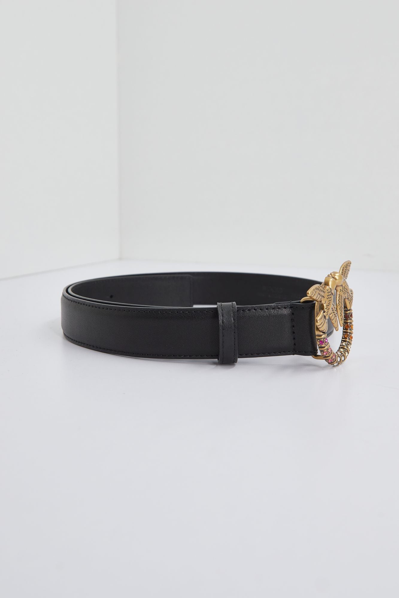 PINKO  LOVE BERRY H3 BELT VIT en color NEGRO (2)