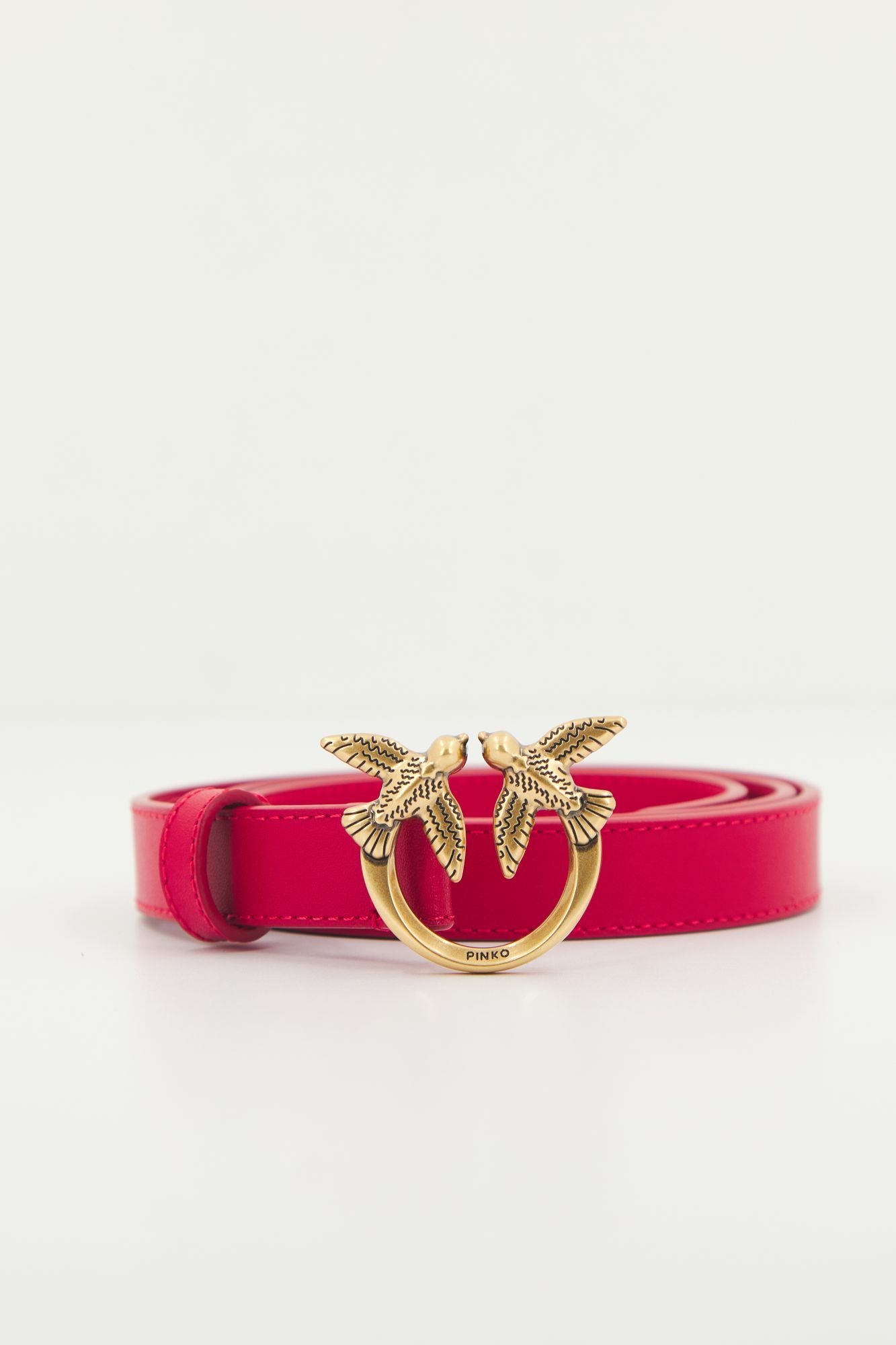 PINKO LOVE BERRY H2 BELT VITE en color ROJO (1)