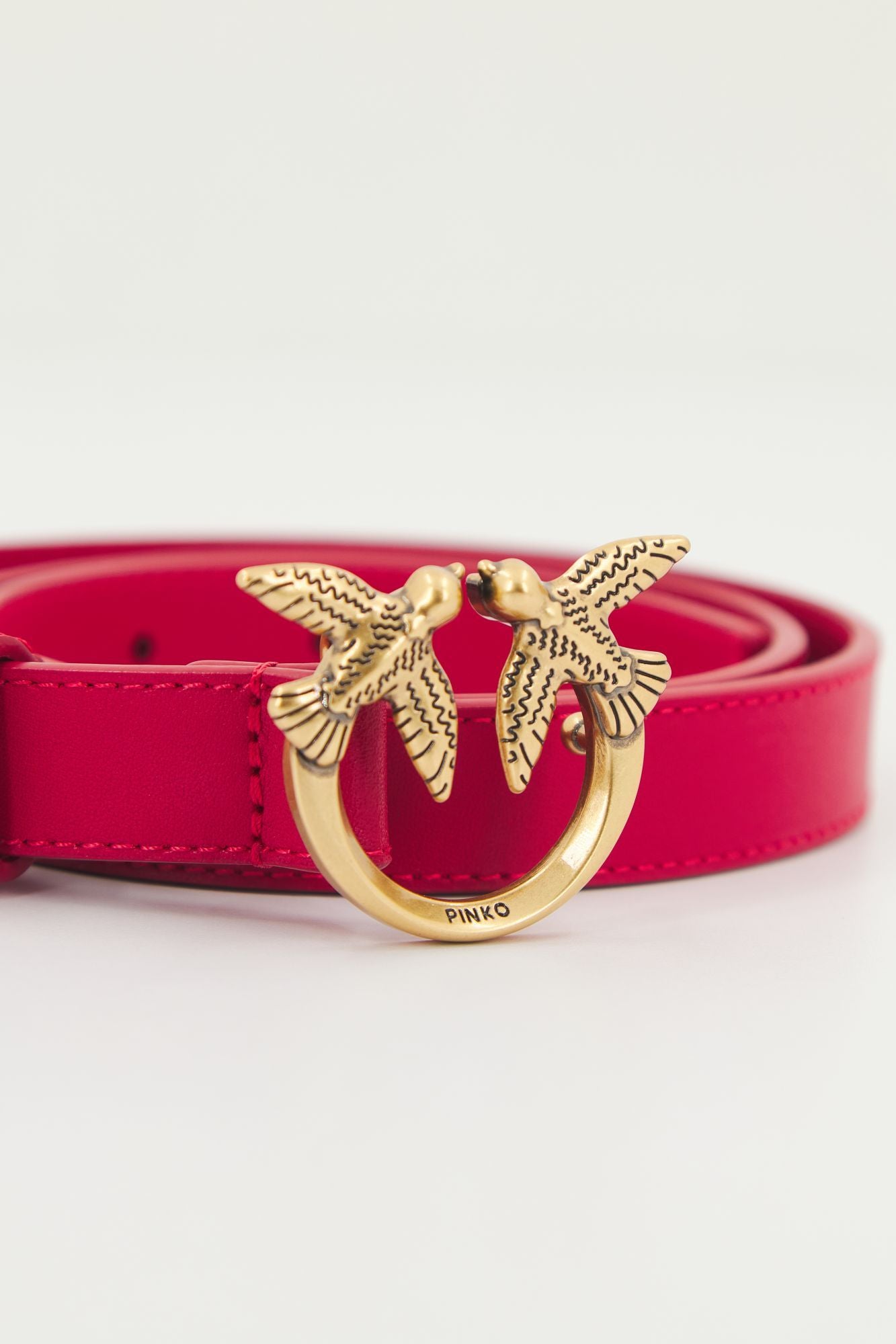 PINKO LOVE BERRY H2 BELT VITE en color ROJO (3)