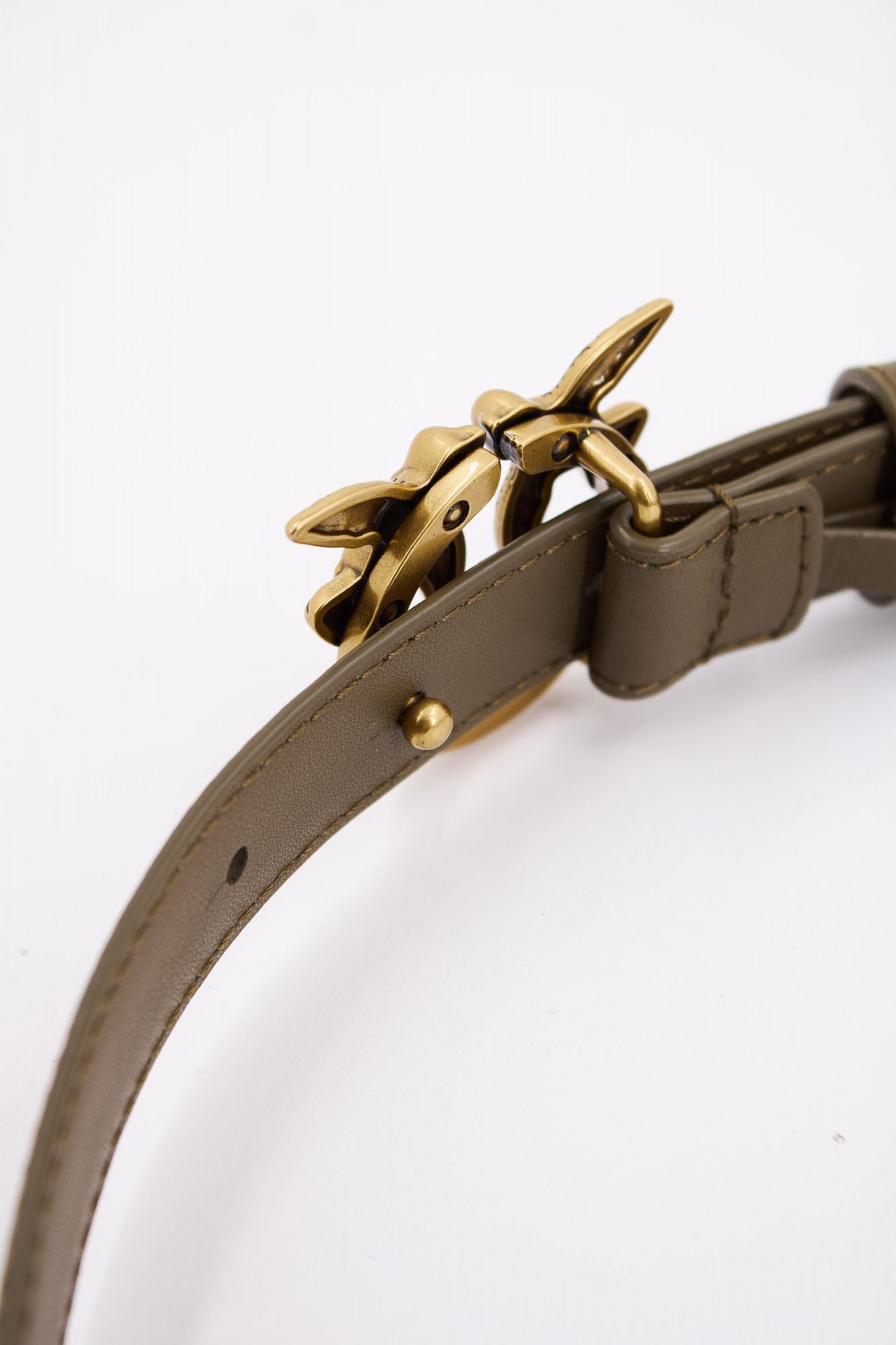 PINKO LOVE BERRY H2 BELT VITE en color VERDE (3)