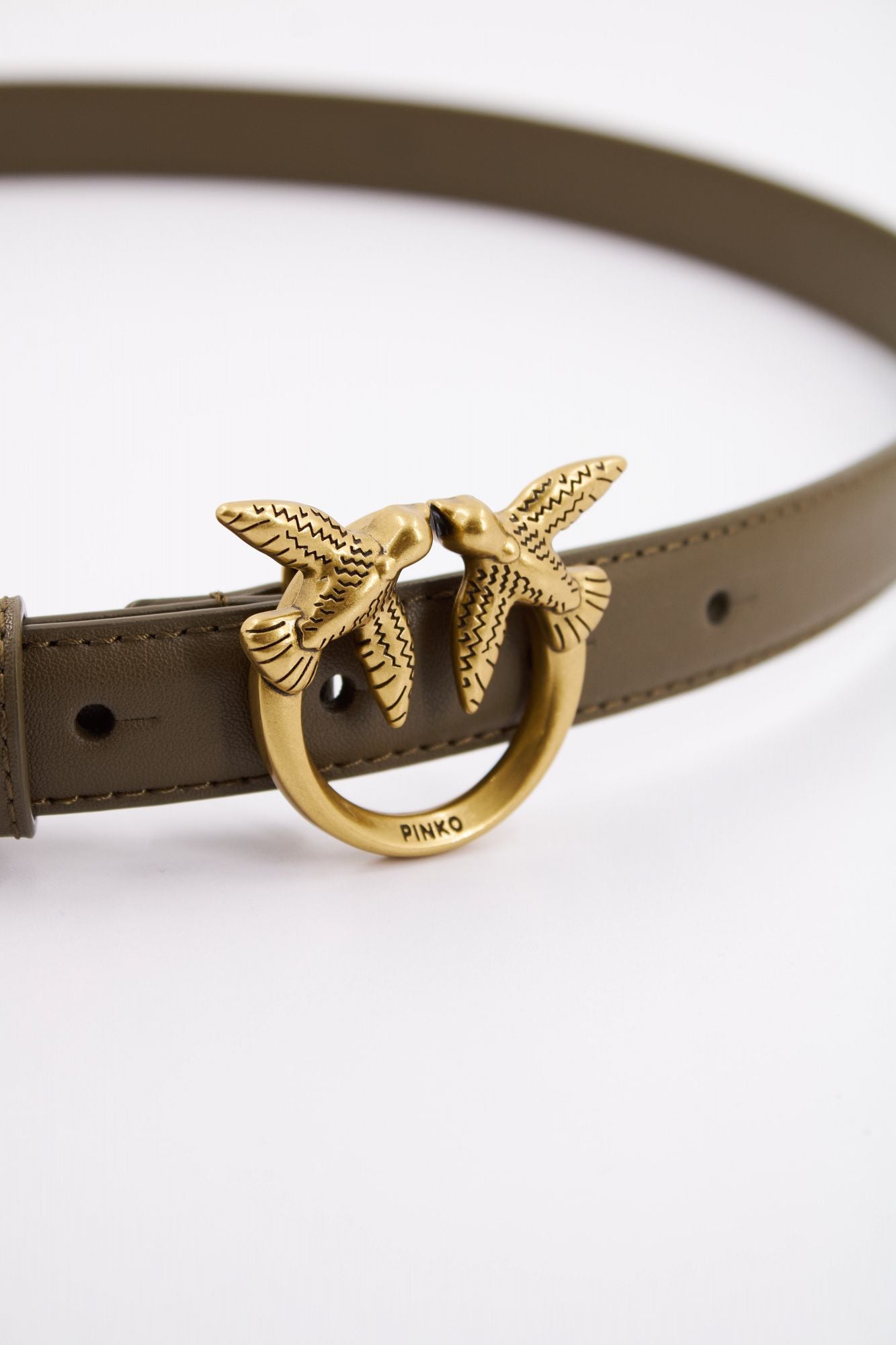 PINKO LOVE BERRY H2 BELT VITE en color VERDE (4)