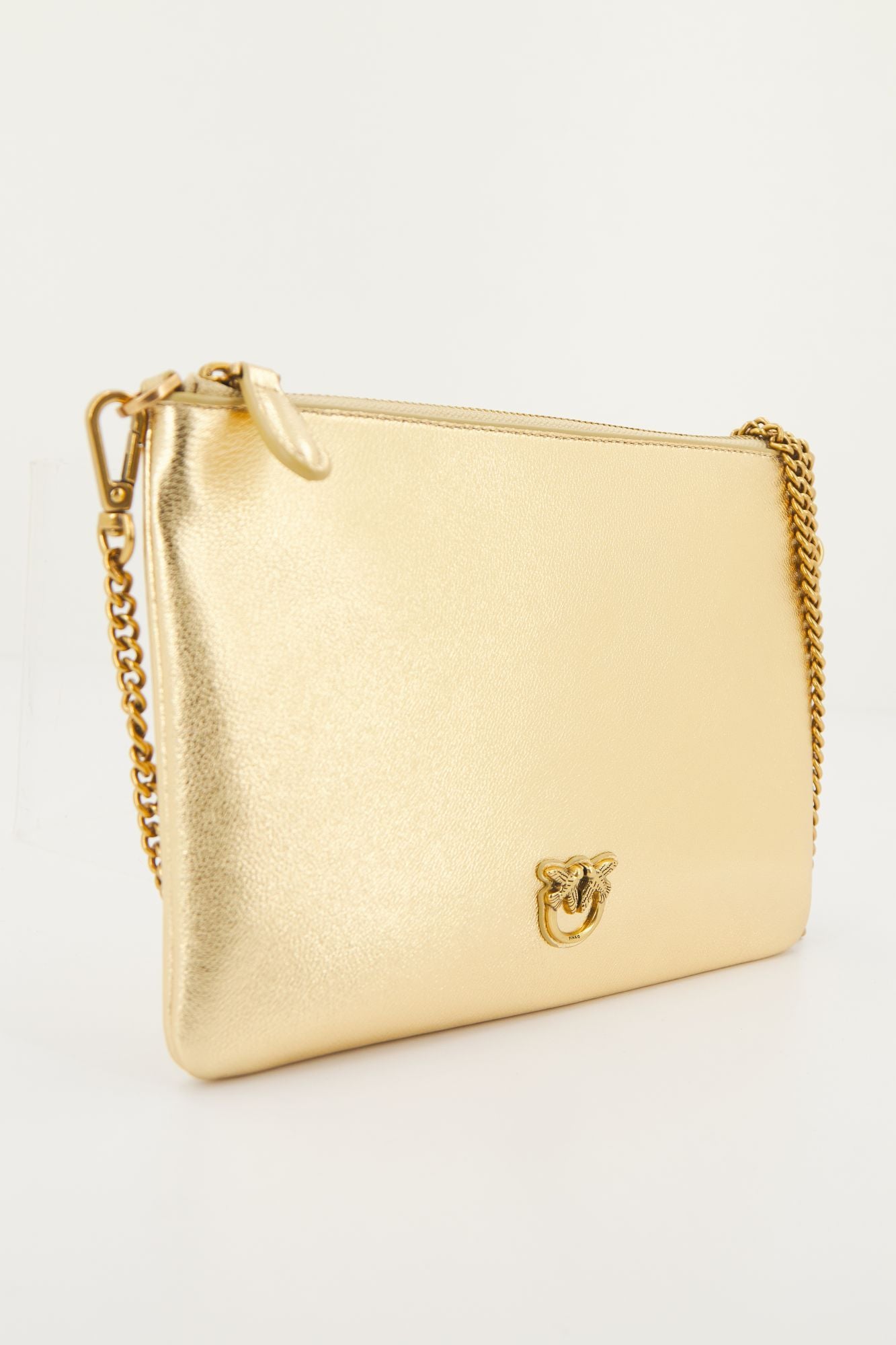 PINKO  FLAT CLASSIC SHEEP NAPP en color ORO (2)