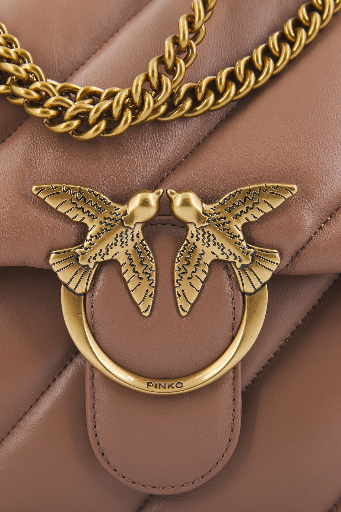 PINKO LOVE PUFF BIG CL SHEEP en color MARRON CLARO (4)