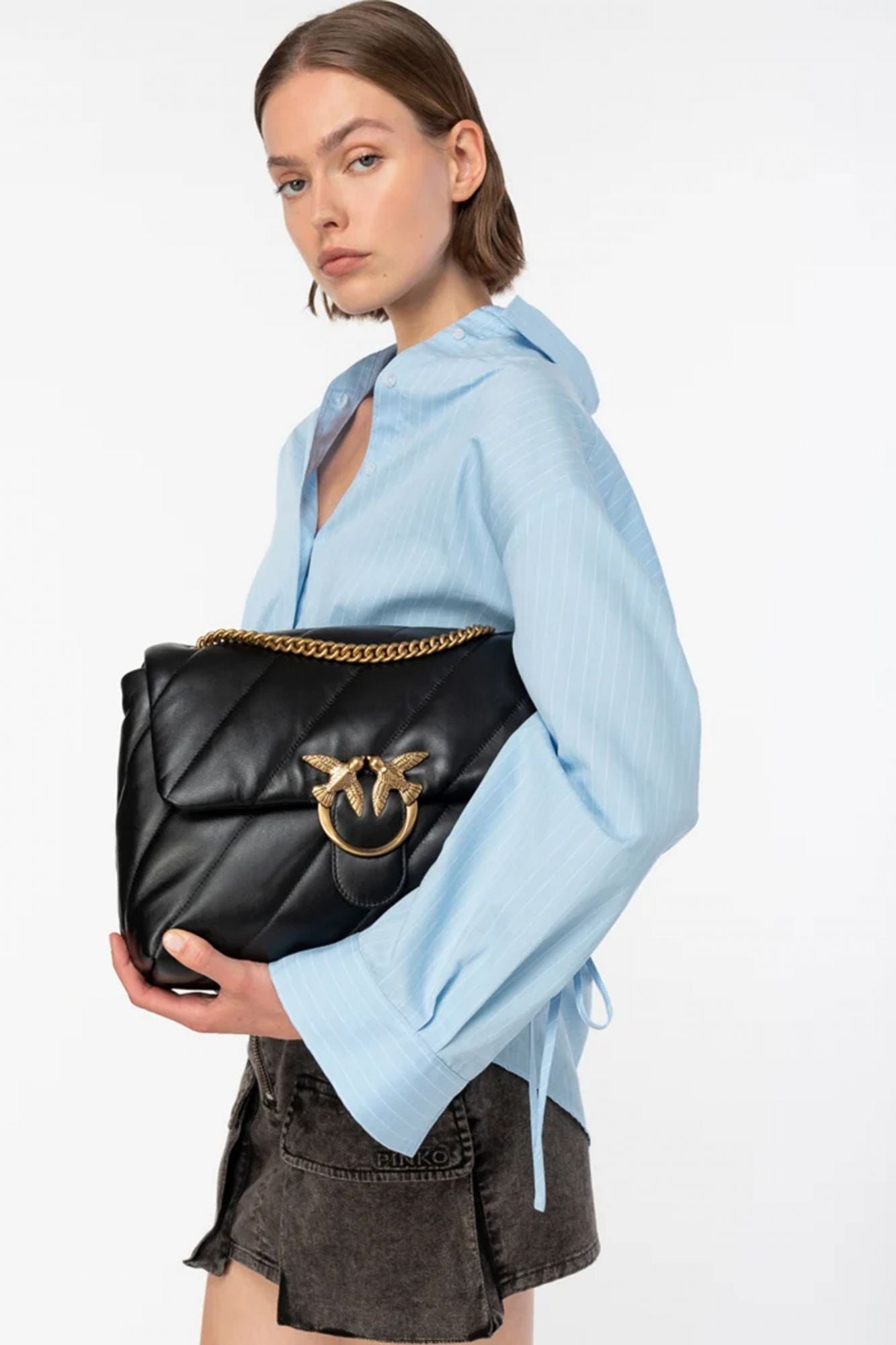 PINKO LOVE PUFF BIG CL SHEEP en color NEGRO (2)