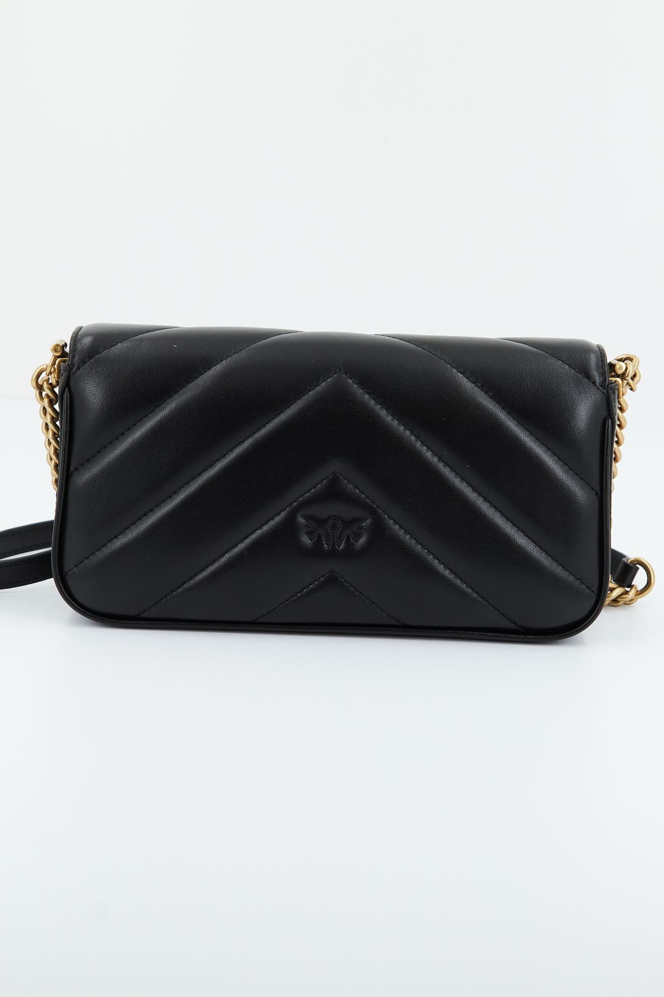 PINKO LOVE CLICK BAGUETTE MIN en color NEGRO (3)