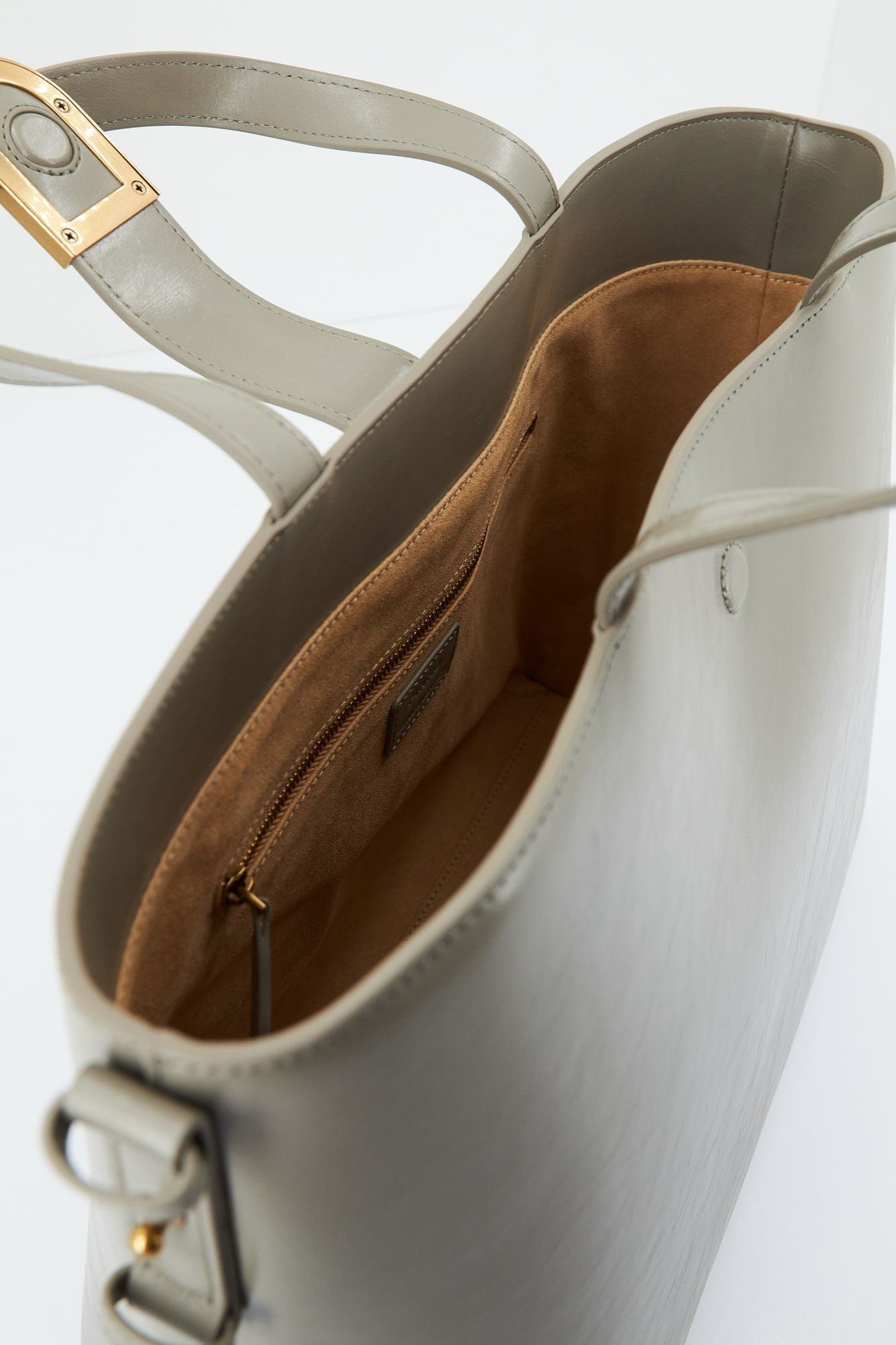 PINKO BRIOCHE SHOPPER VITELLO en color GRIS (4)