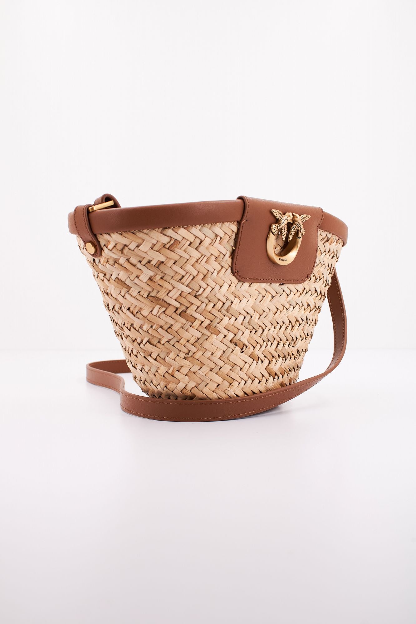 PINKO  LOVE SUMMER BUCKET en color MARRON (2)