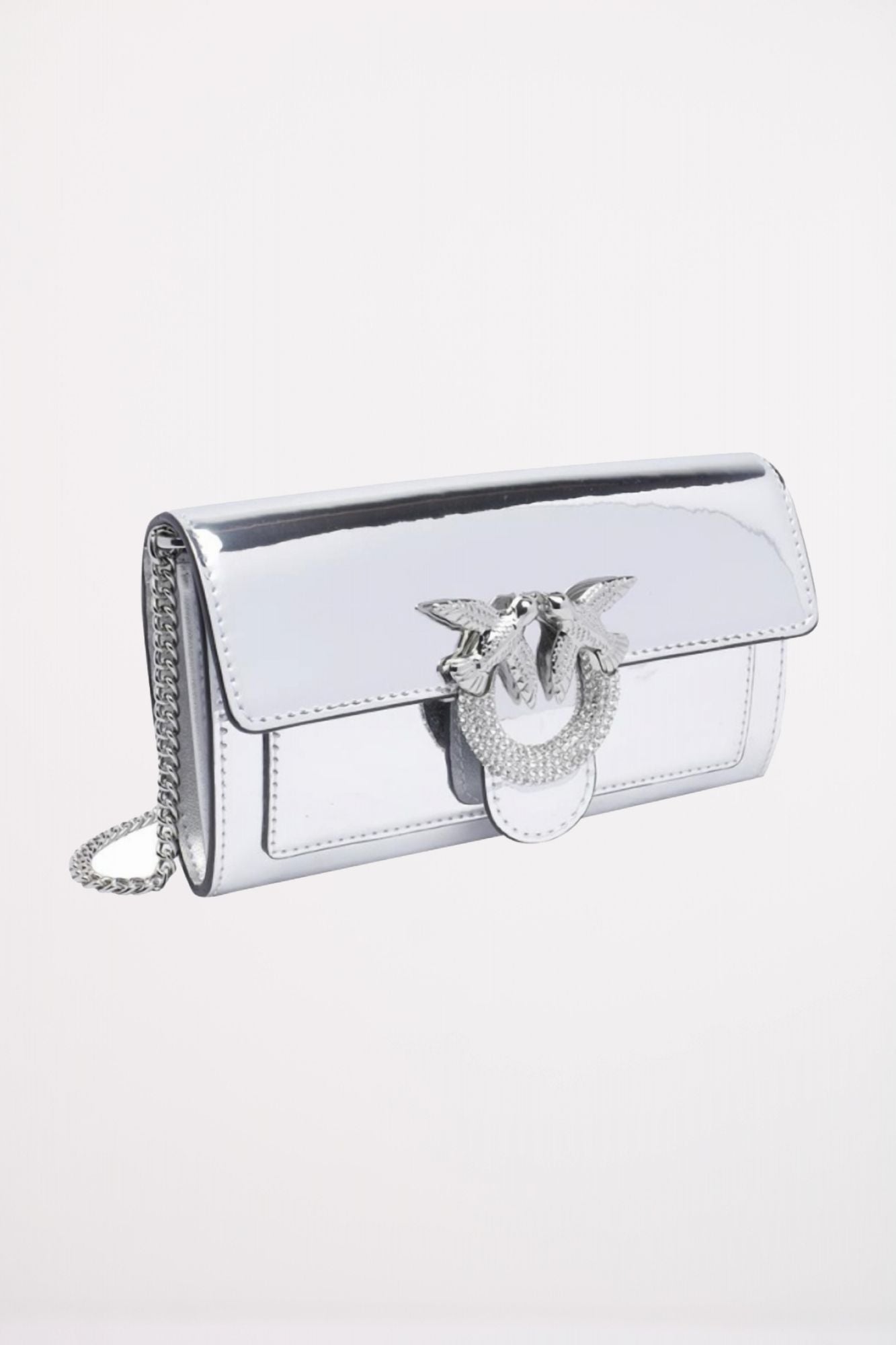 PINKO LOVE ICON WALLET C en color PLATA (2)