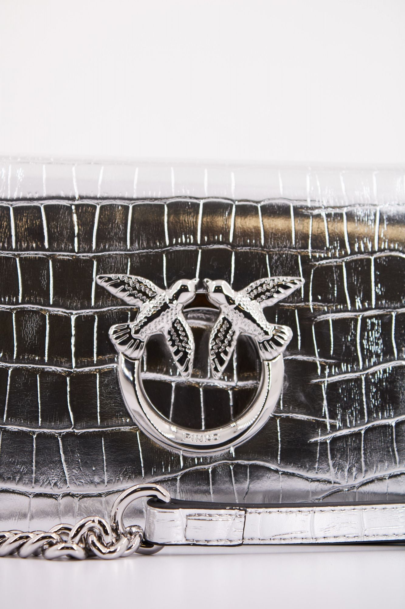 PINKO LOVE CLICK MINI en color PLATA (4)