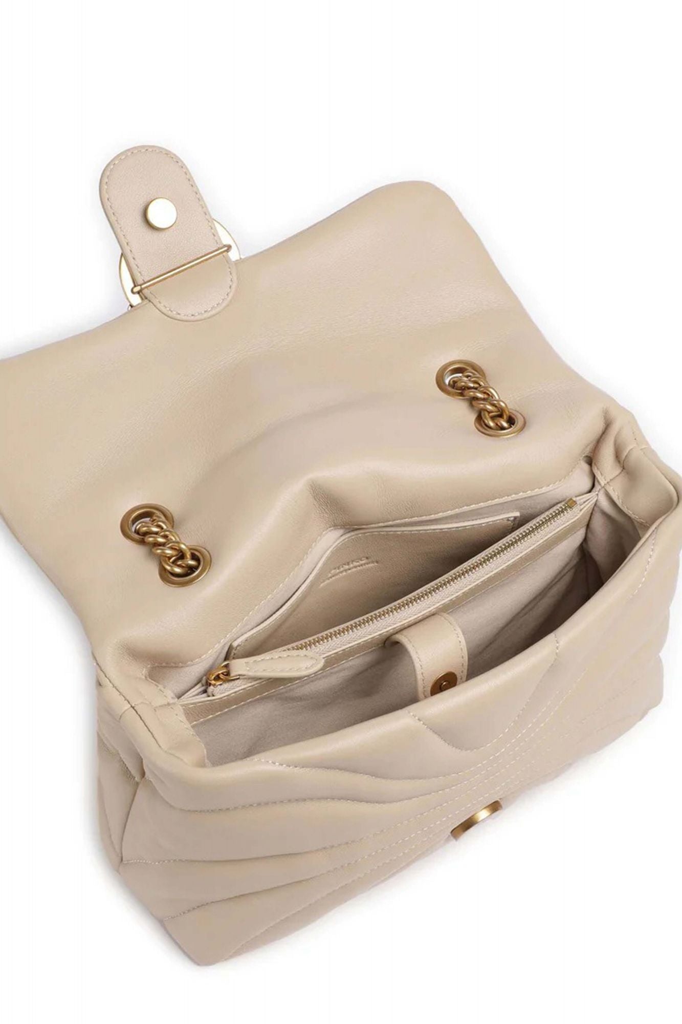 PINKO A1EX LOVE MINI PUFF CL en color BEIS (2)