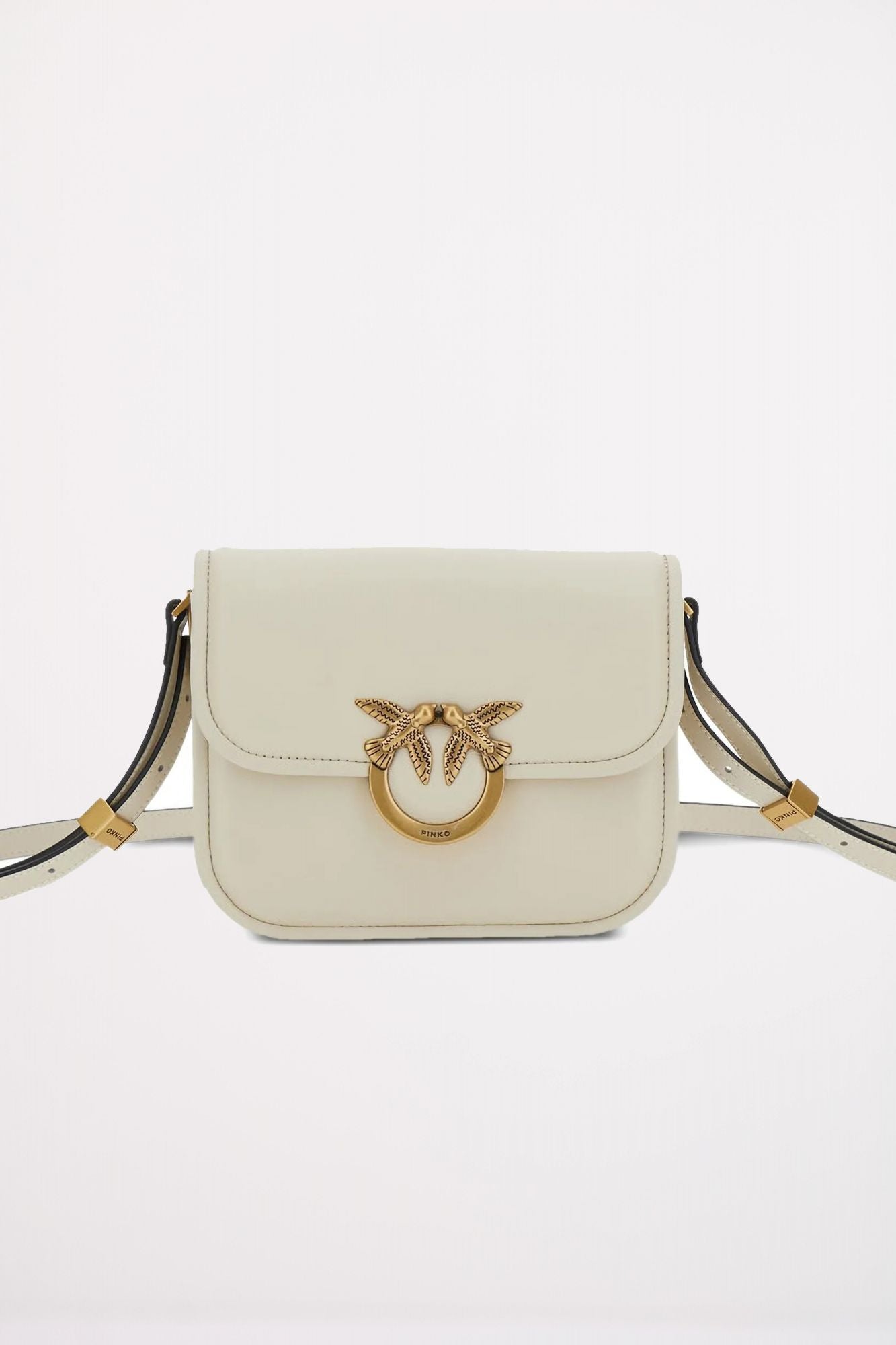 PINKO  LOVE BOX BAG FL M en color BLANCO (1)
