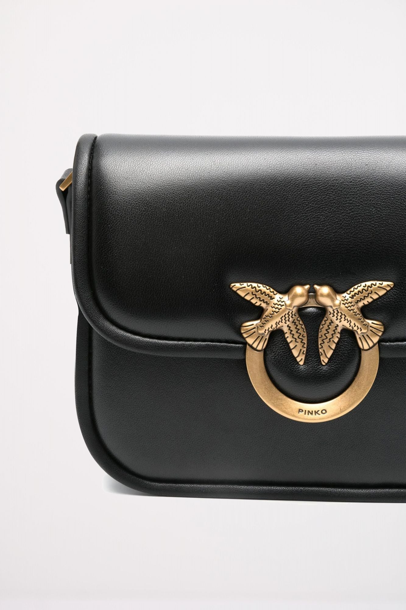 PINKO  LOVE BOX BAG FL M en color NEGRO (4)