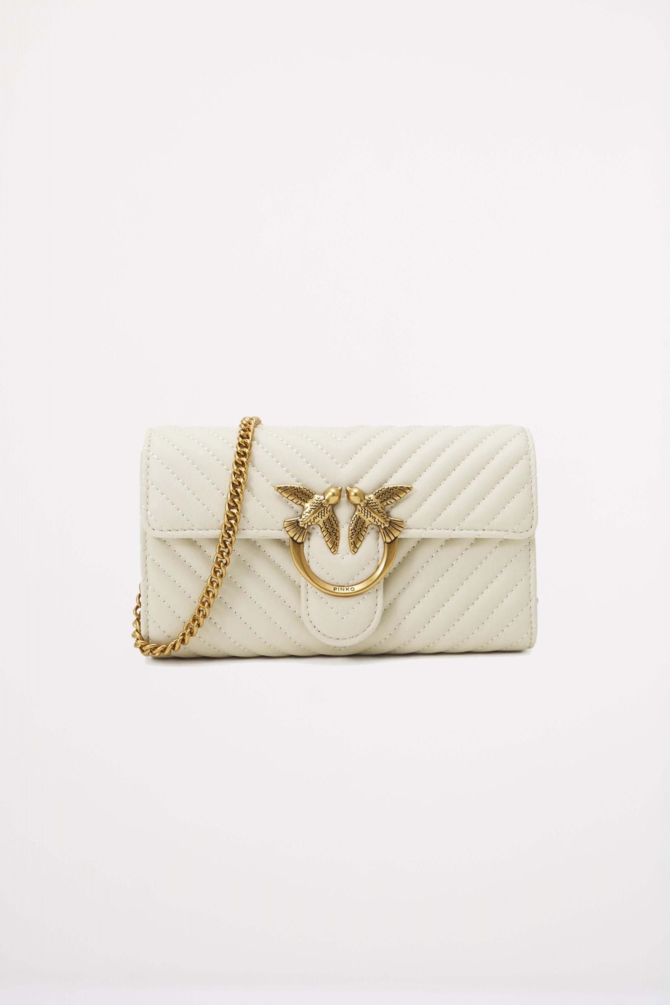PINKO LOVE MINI ICON WALLET en color BLANCO (1)