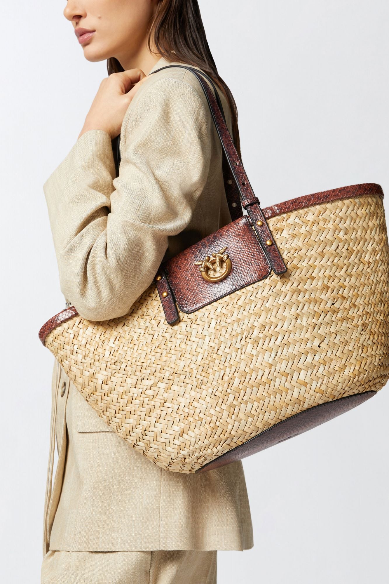 PINKO  LOVE SUMMER BASKET  en color ANIMAL PRINT (3)