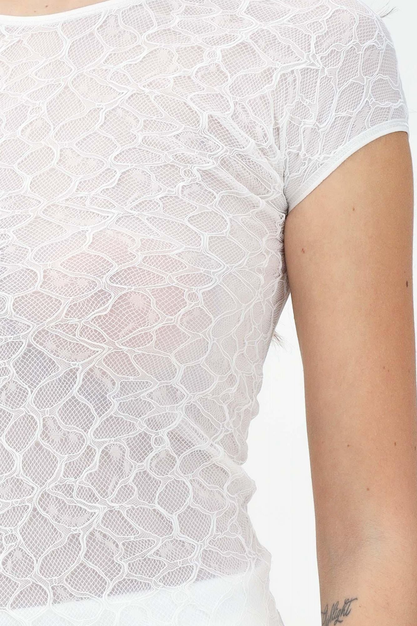 PINKO CODY MAGLIA LACE en color BLANCO (3)