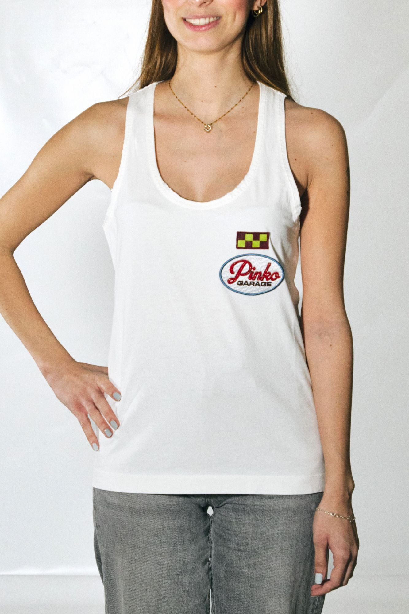 PINKO NOEL TOP JERSEY en color BLANCO (1)