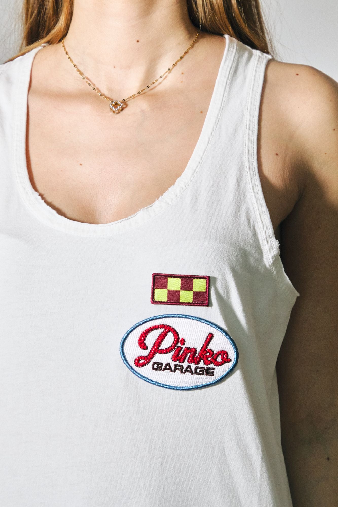 PINKO NOEL TOP JERSEY en color BLANCO (4)